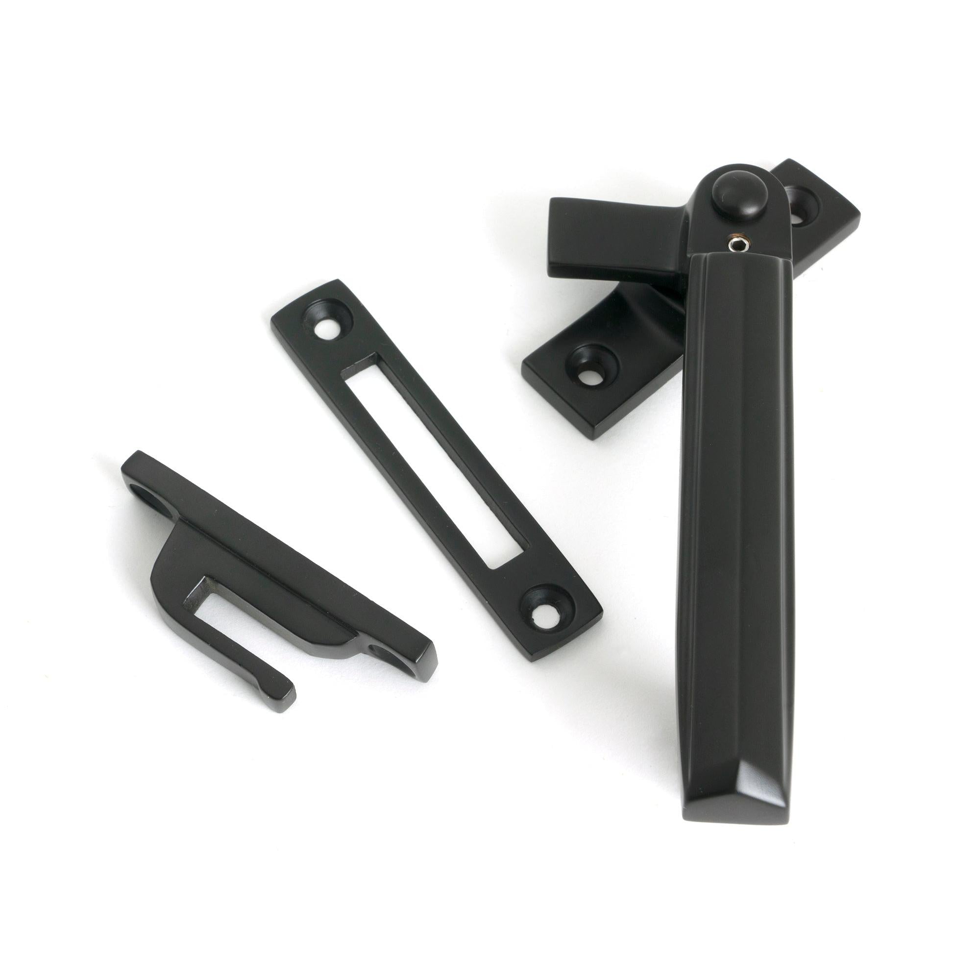 Aged Bronze Locking Art Deco Fastener - RH - Locking Fasteners - From The Anvil - Yester Home