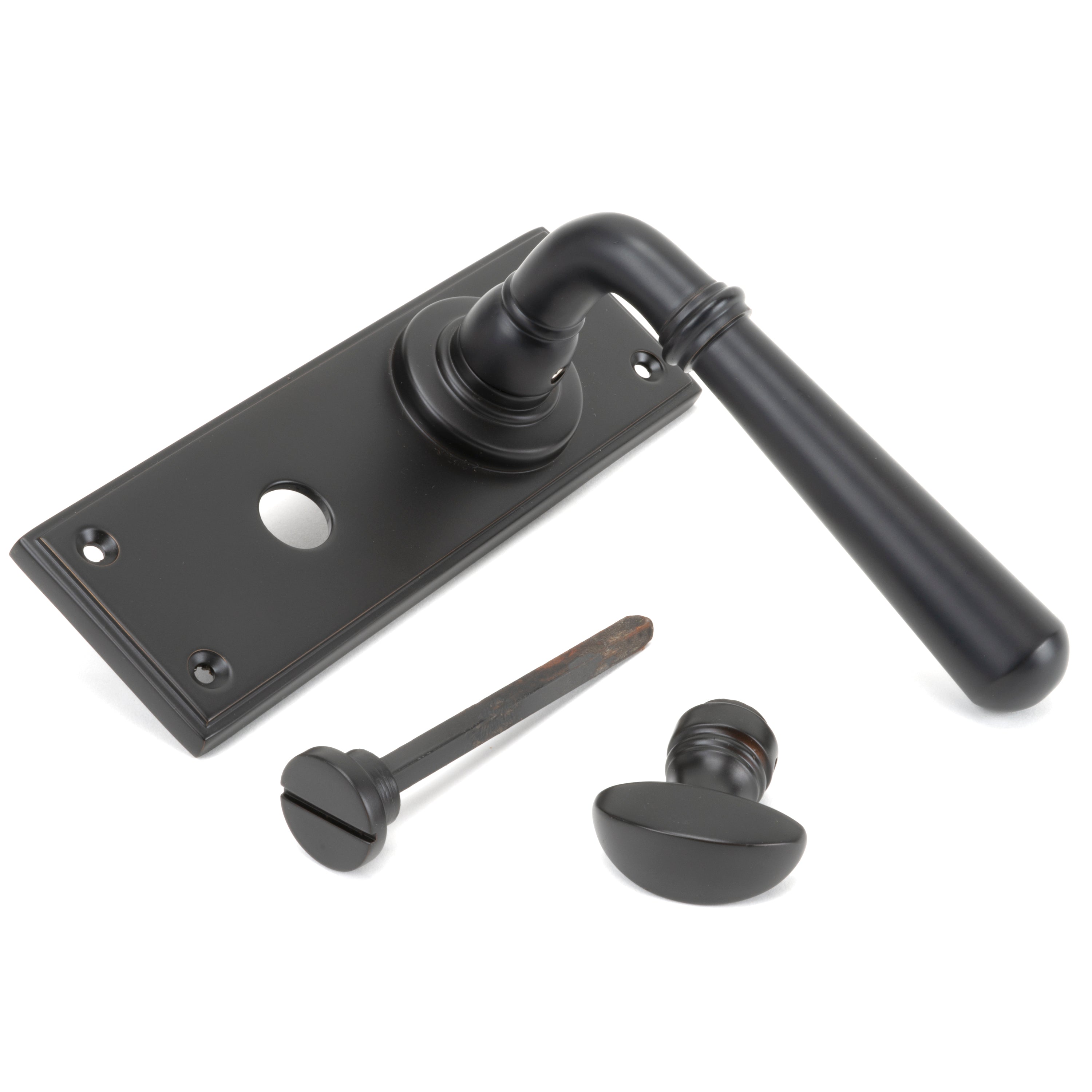 Aged Bronze Newbury Lever Bathroom Set | From The Anvil-Lever Bathroom-Yester Home