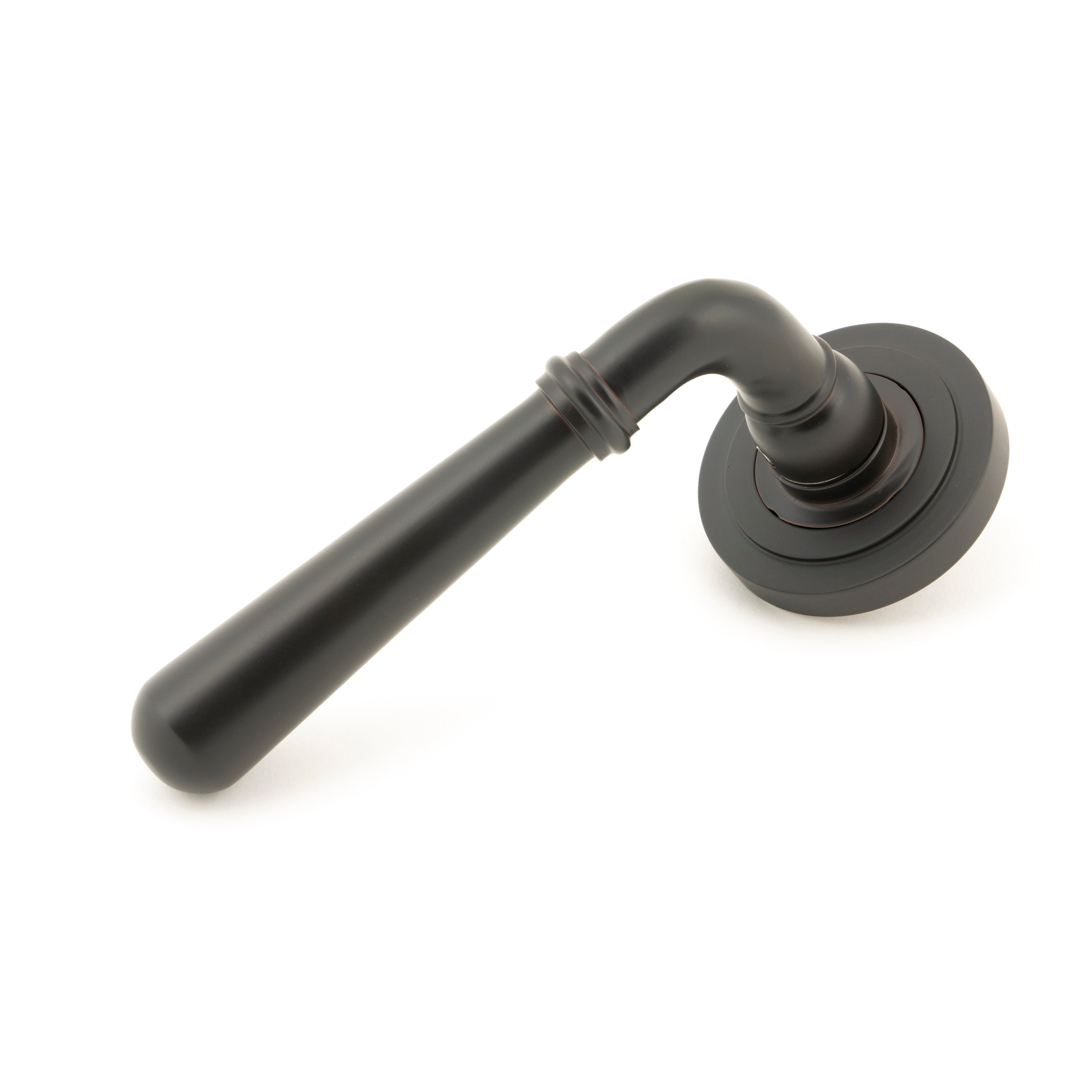 Aged Bronze Newbury Lever on Rose Set (Art Deco) - Unsprung | From The Anvil-Concealed-Yester Home