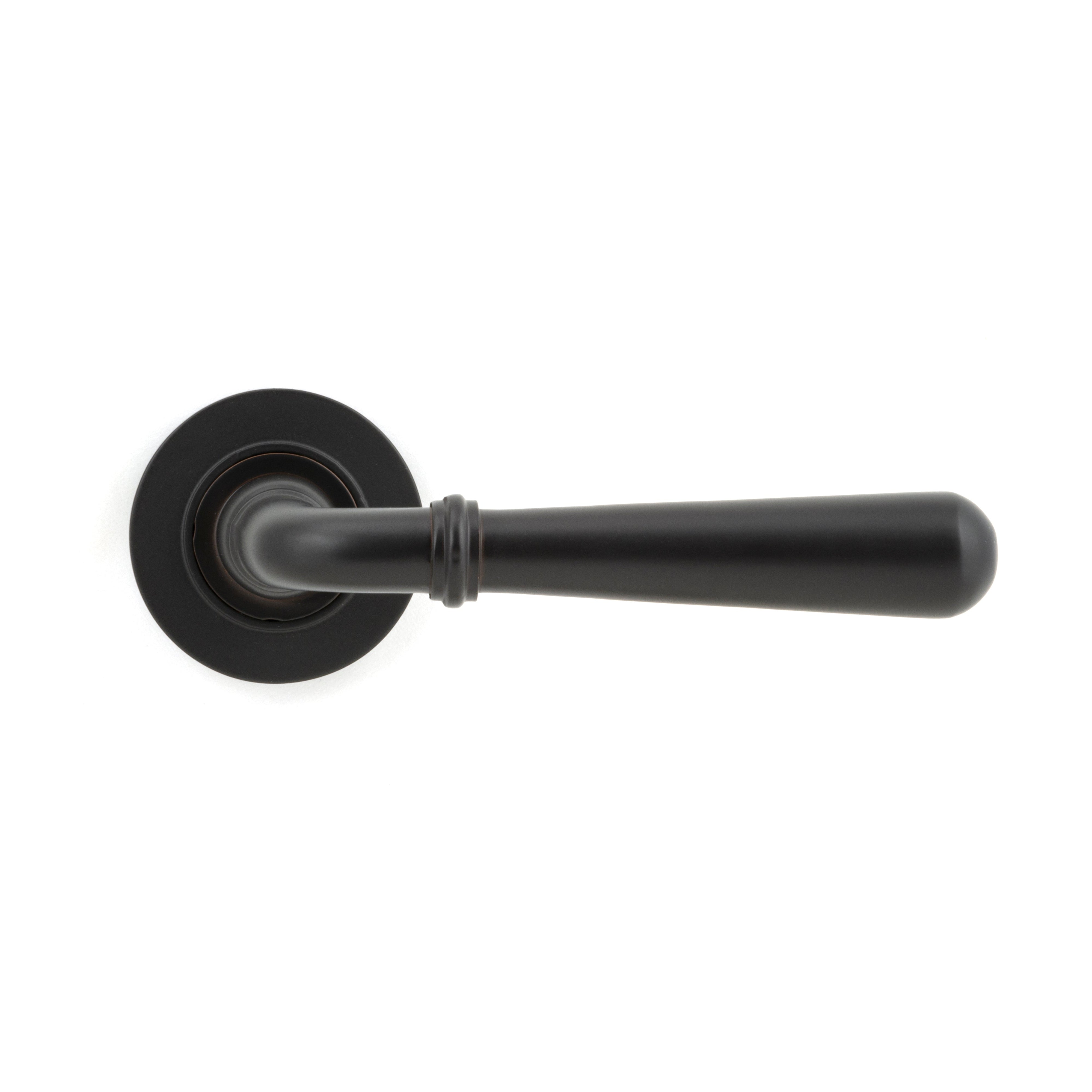 Aged Bronze Newbury Lever on Rose Set (Plain) - Unsprung | From The Anvil-Concealed-Yester Home