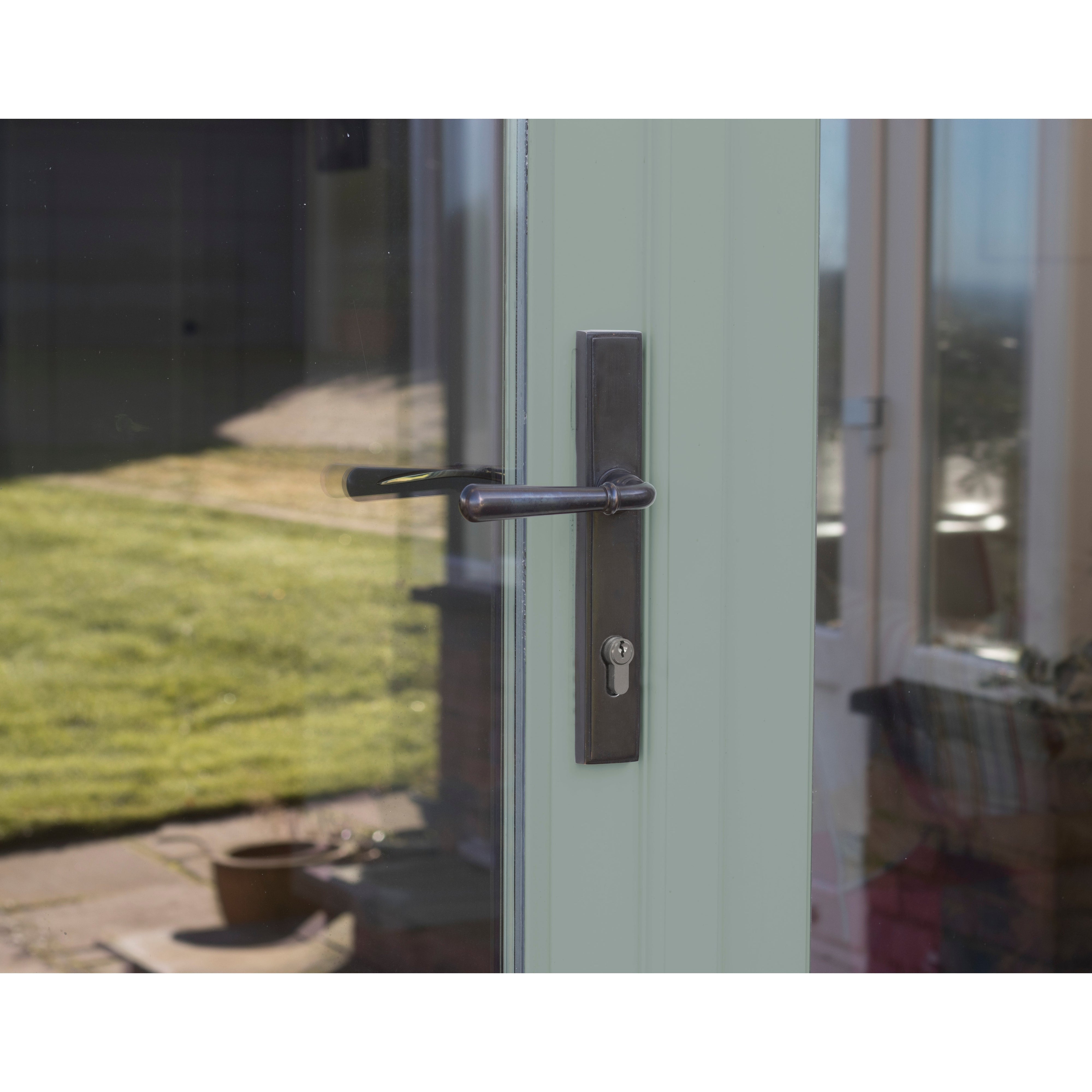 Aged Bronze Newbury Slimline Lever Espag. Lock Set | From The Anvil-Espagnolette-Yester Home