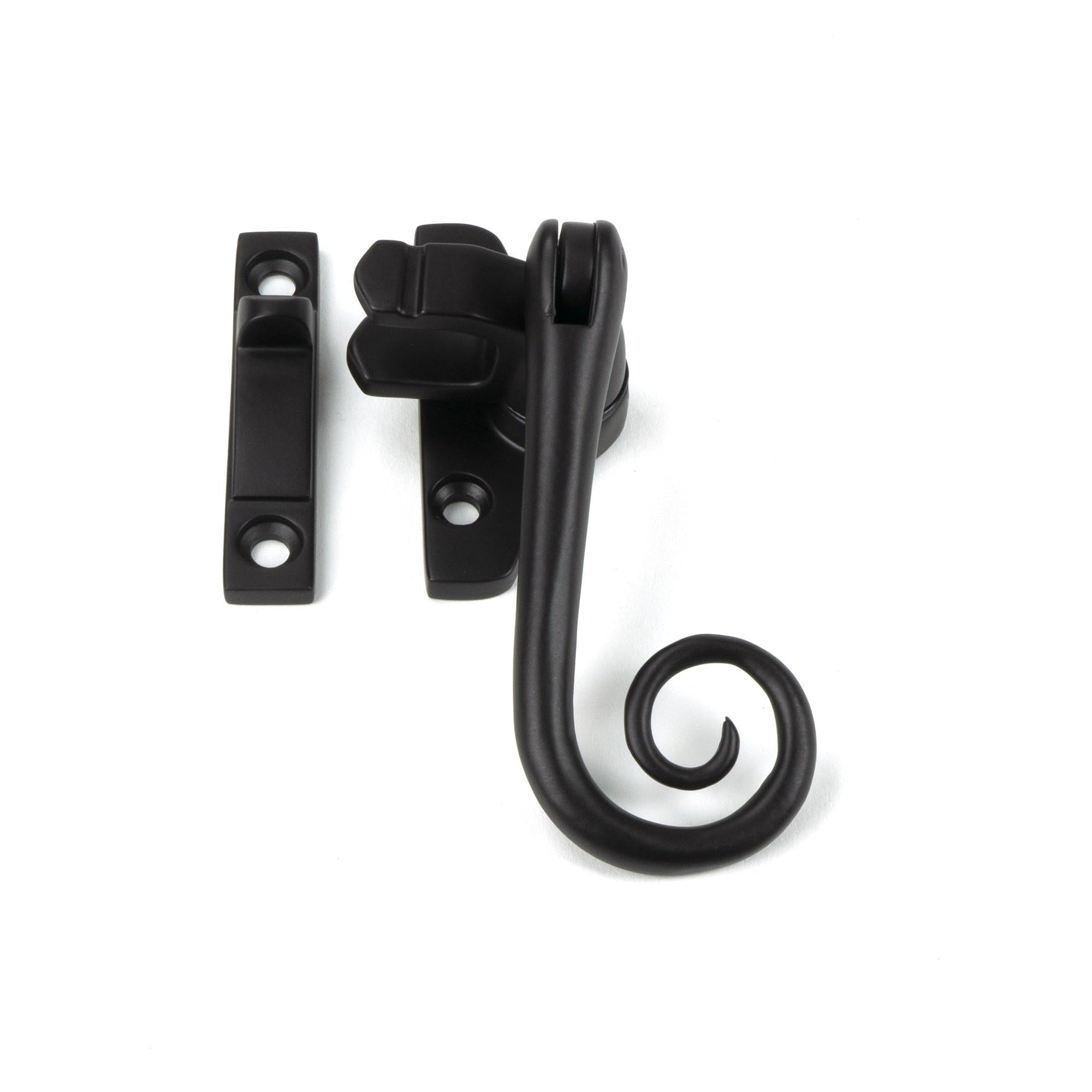 Aged Bronze Night-Vent Locking Monkeytail Fastener (Steel Window) - Locking Fasteners - From The Anvil - Yester Home