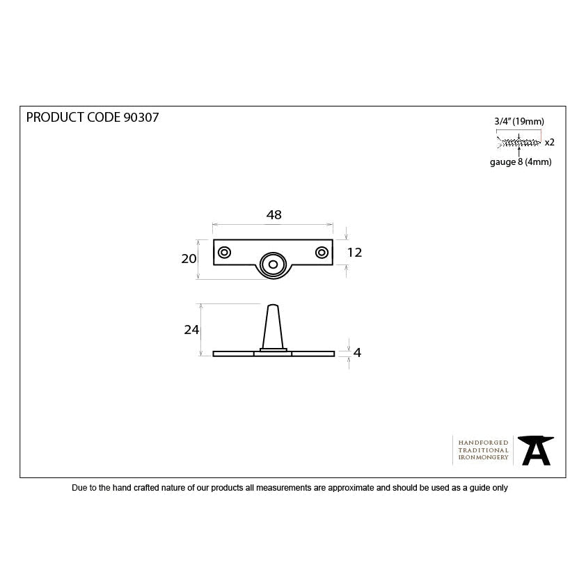 Aged Bronze Offset Stay Pin | From The Anvil-Stay Pins-Yester Home
