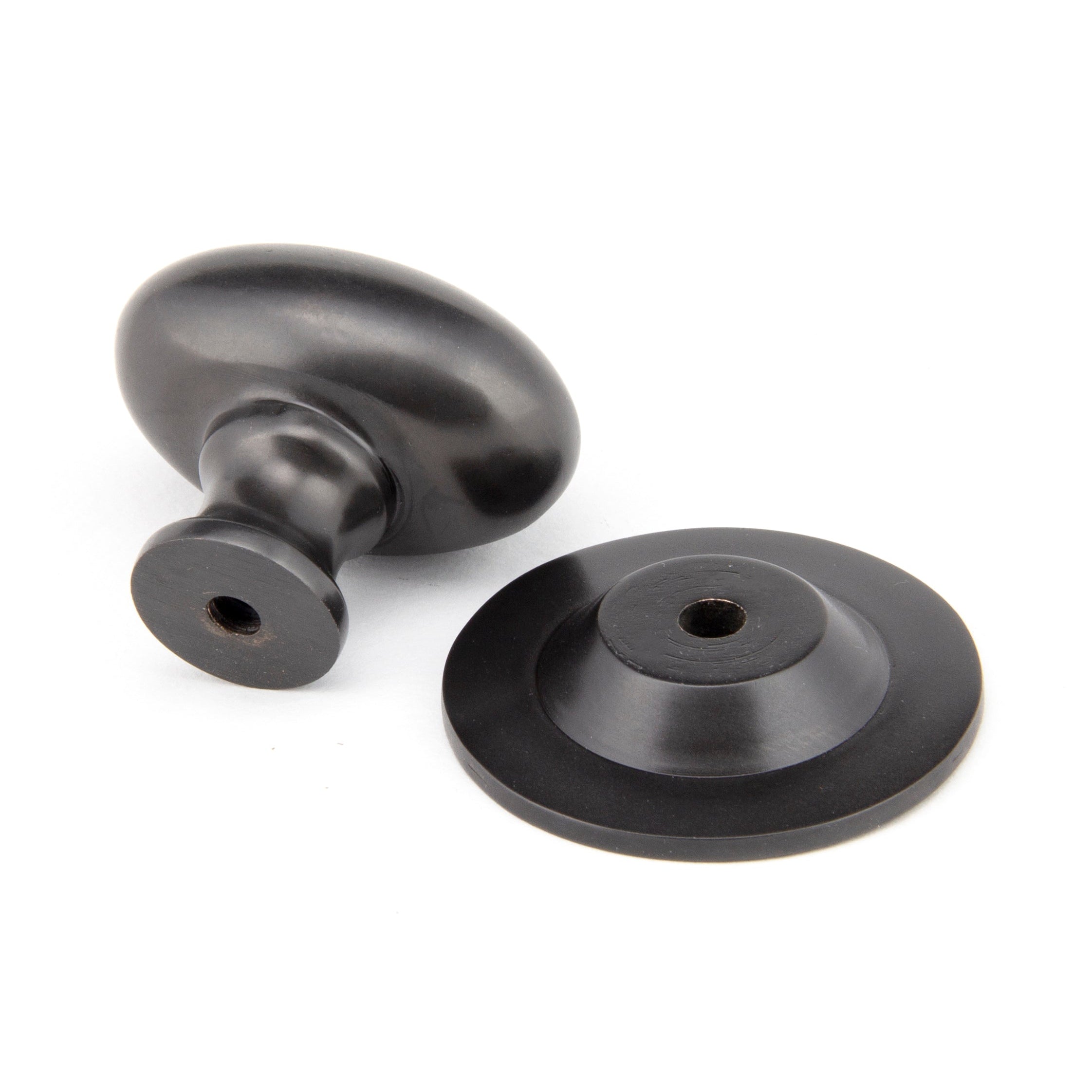Aged Bronze Oval Cabinet Knob 33mm | From The Anvil-Cabinet Knobs-Yester Home