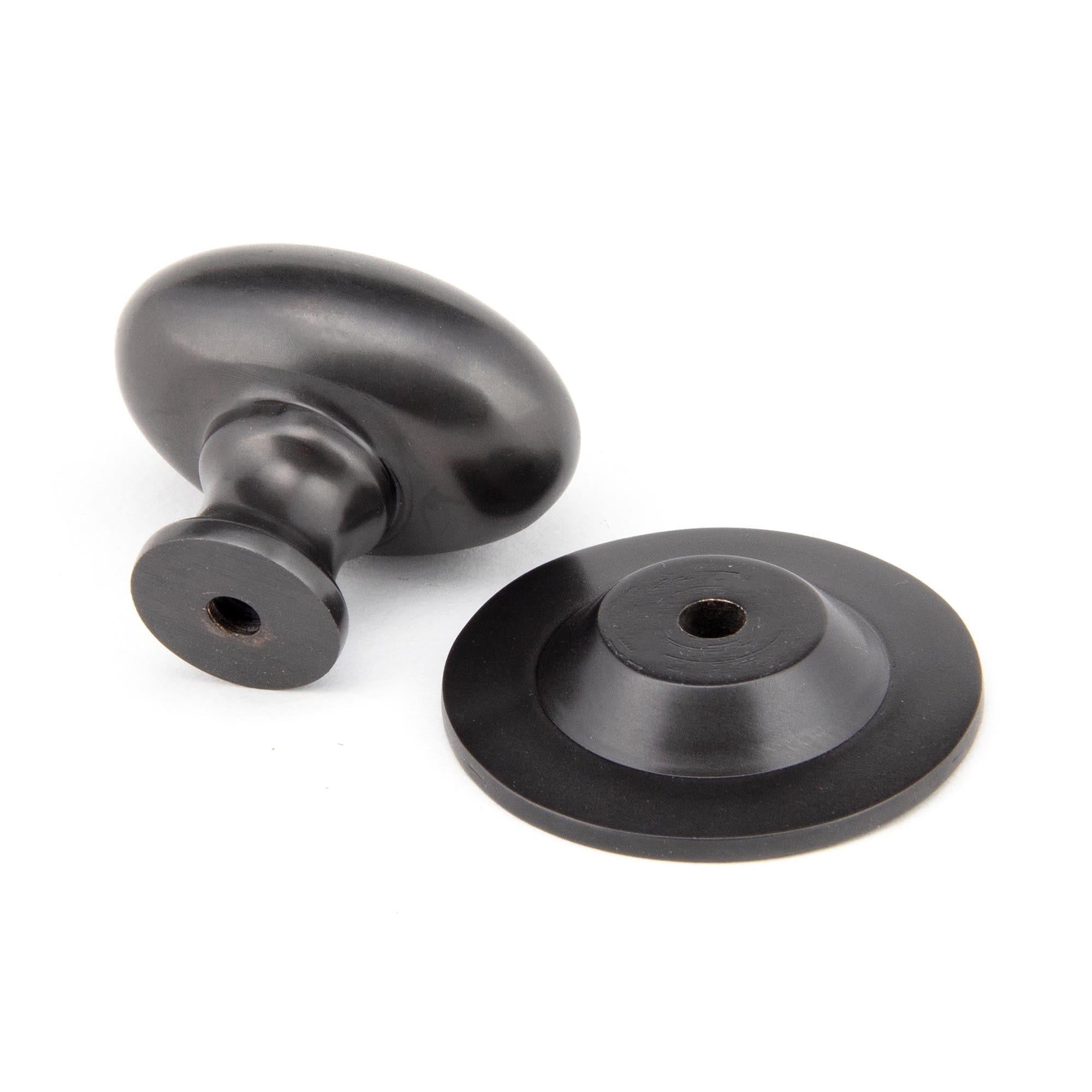 Aged Bronze Oval Cabinet Knob 33mm | From The Anvil - Cabinet Knobs - From The Anvil - Yester Home