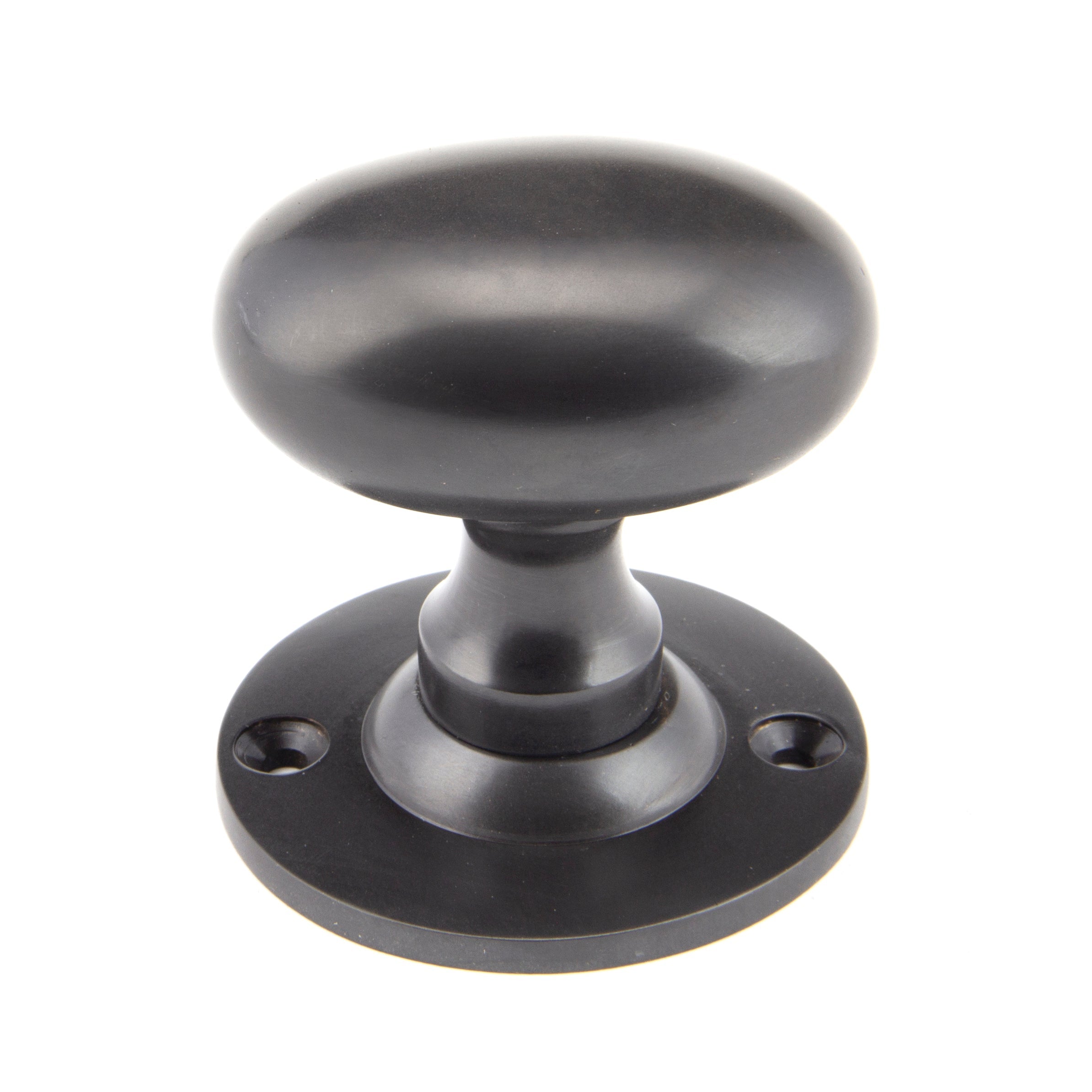 Aged Bronze Oval Mortice/Rim Knob Set | From The Anvil-Mortice Knobs-Yester Home