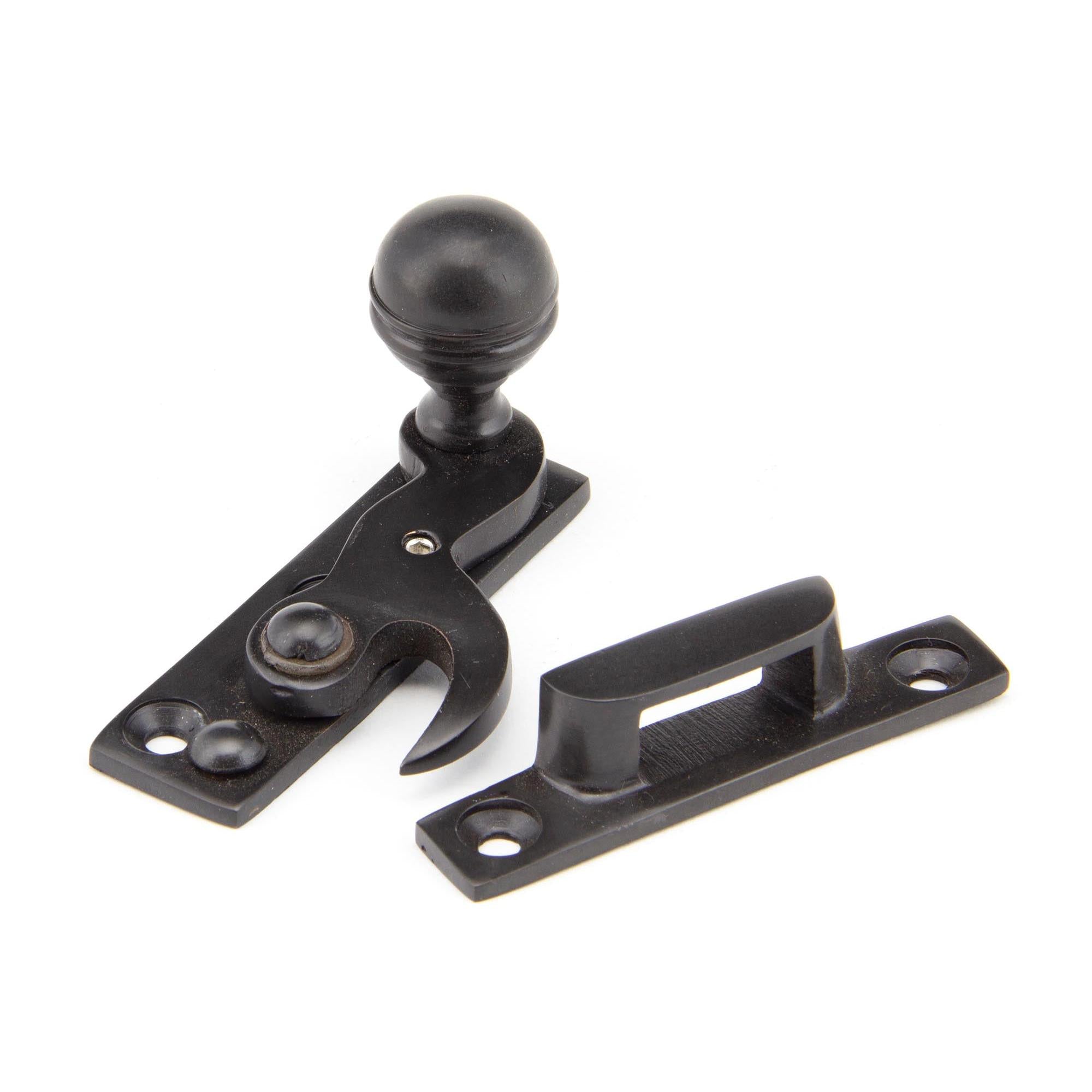 Aged Bronze Prestbury Sash Hook Fastener | From The Anvil - Sash Hook Fasteners - From The Anvil - Yester Home