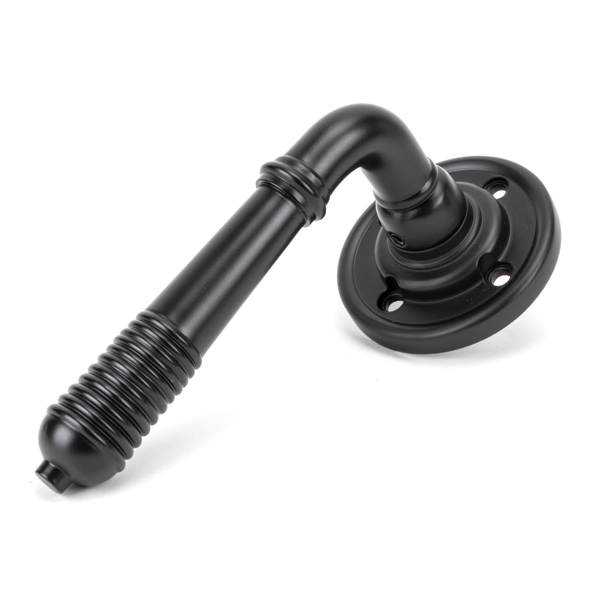 Aged Bronze Reeded Lever on Rose Set | From The Anvil - Lever on Rose - From The Anvil - Yester Home