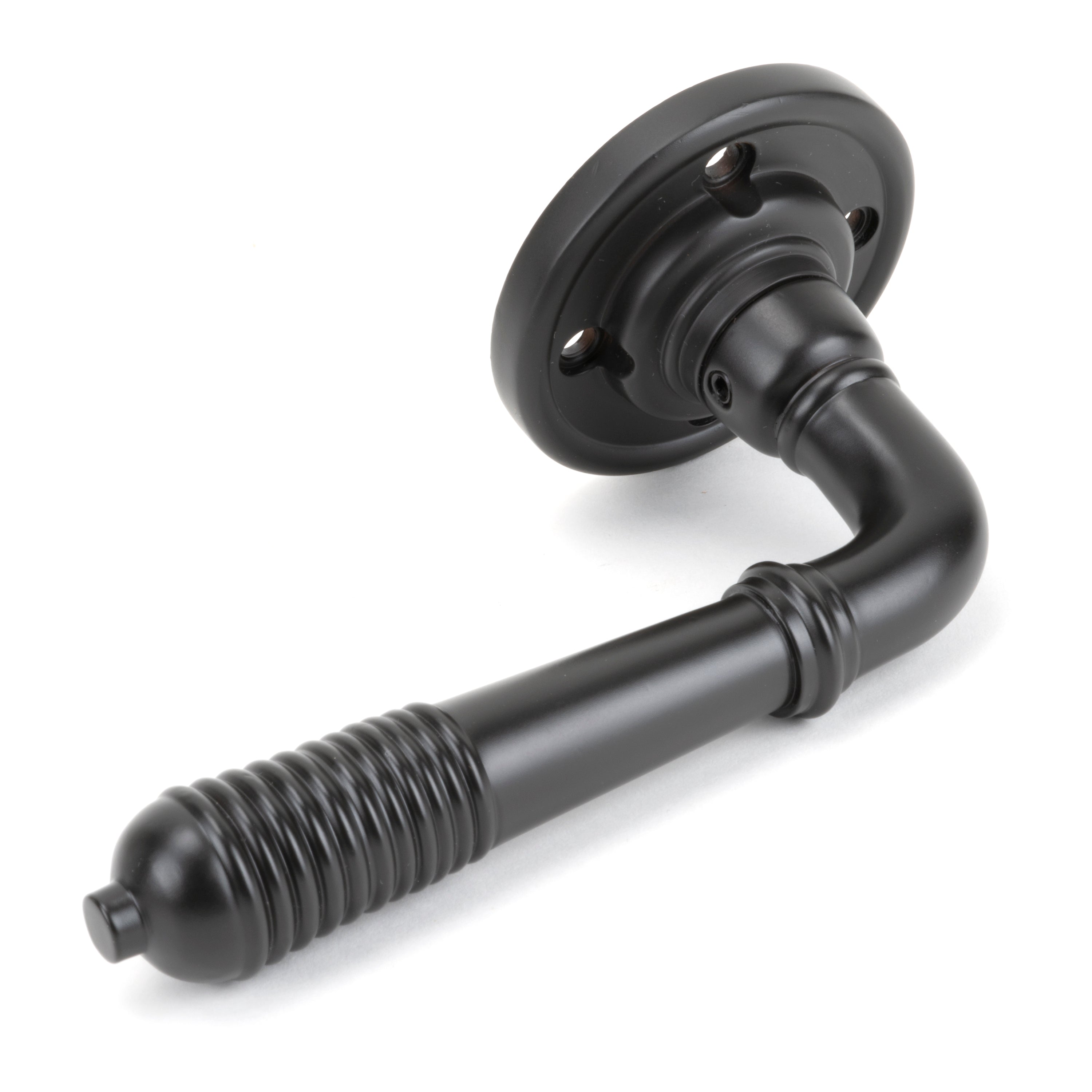 Aged Bronze Reeded Lever on Rose Set | From The Anvil-Lever on Rose-Yester Home