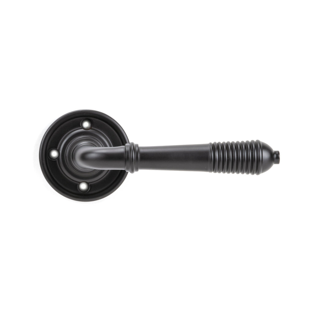 Aged Bronze Reeded Lever on Rose Set | From The Anvil-Lever on Rose-Yester Home