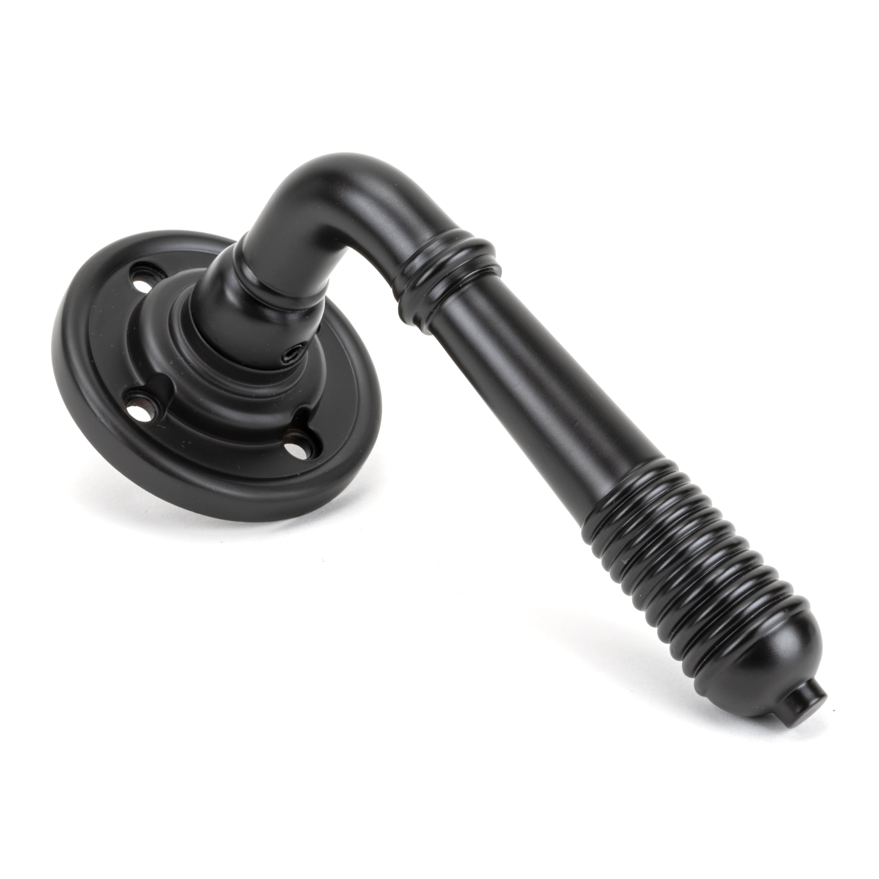Aged Bronze Reeded Lever on Rose Set - Unsprung | From The Anvil-Lever on Rose-Yester Home