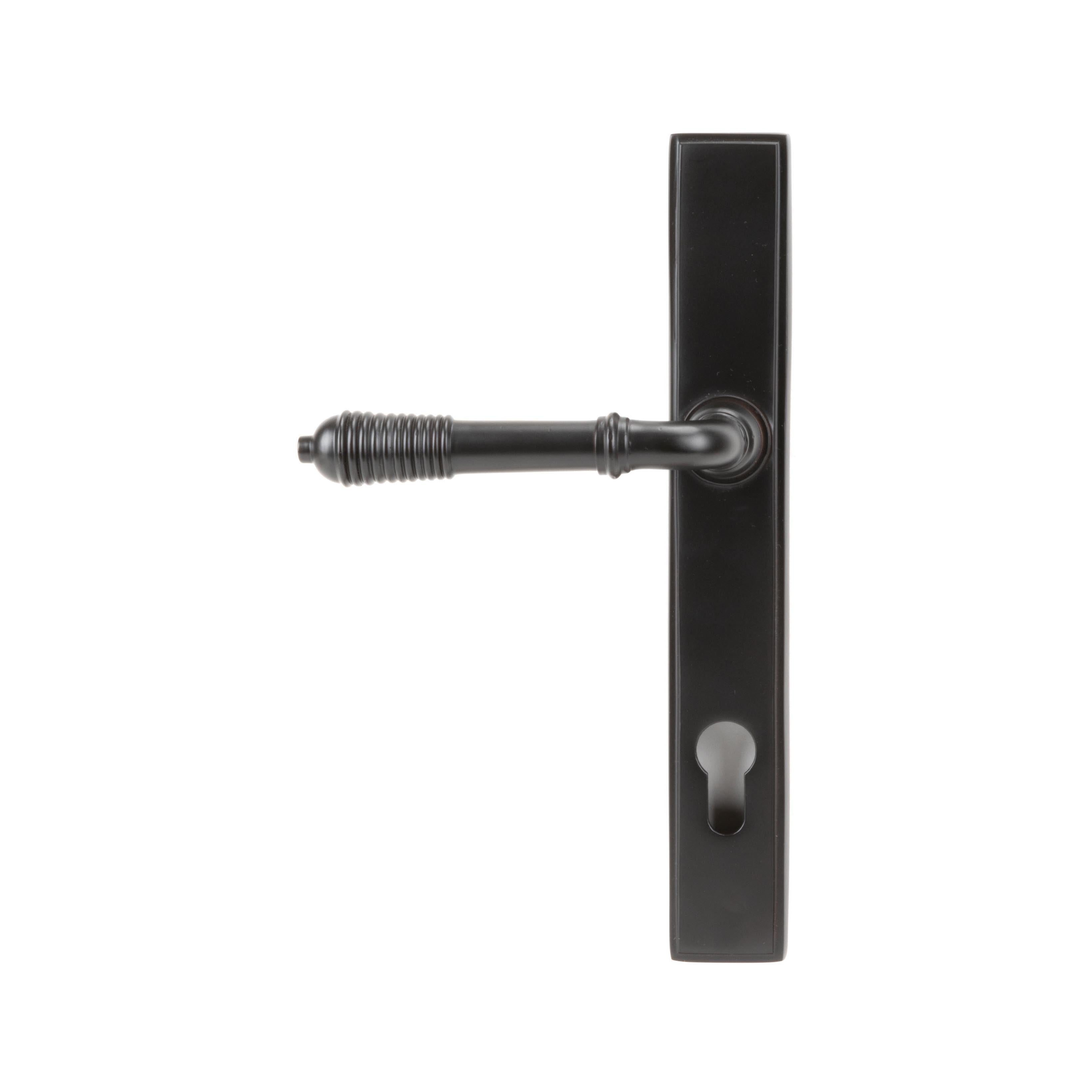 Aged Bronze Reeded Slimline Lever Espag. Lock Set | From The Anvil - Espagnolette - From The Anvil - Yester Home
