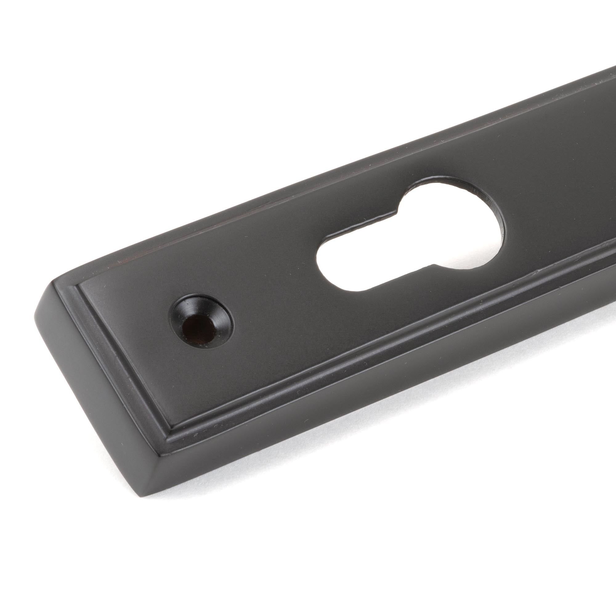 Aged Bronze Reeded Slimline Lever Espag. Lock Set | From The Anvil - Espagnolette - From The Anvil - Yester Home