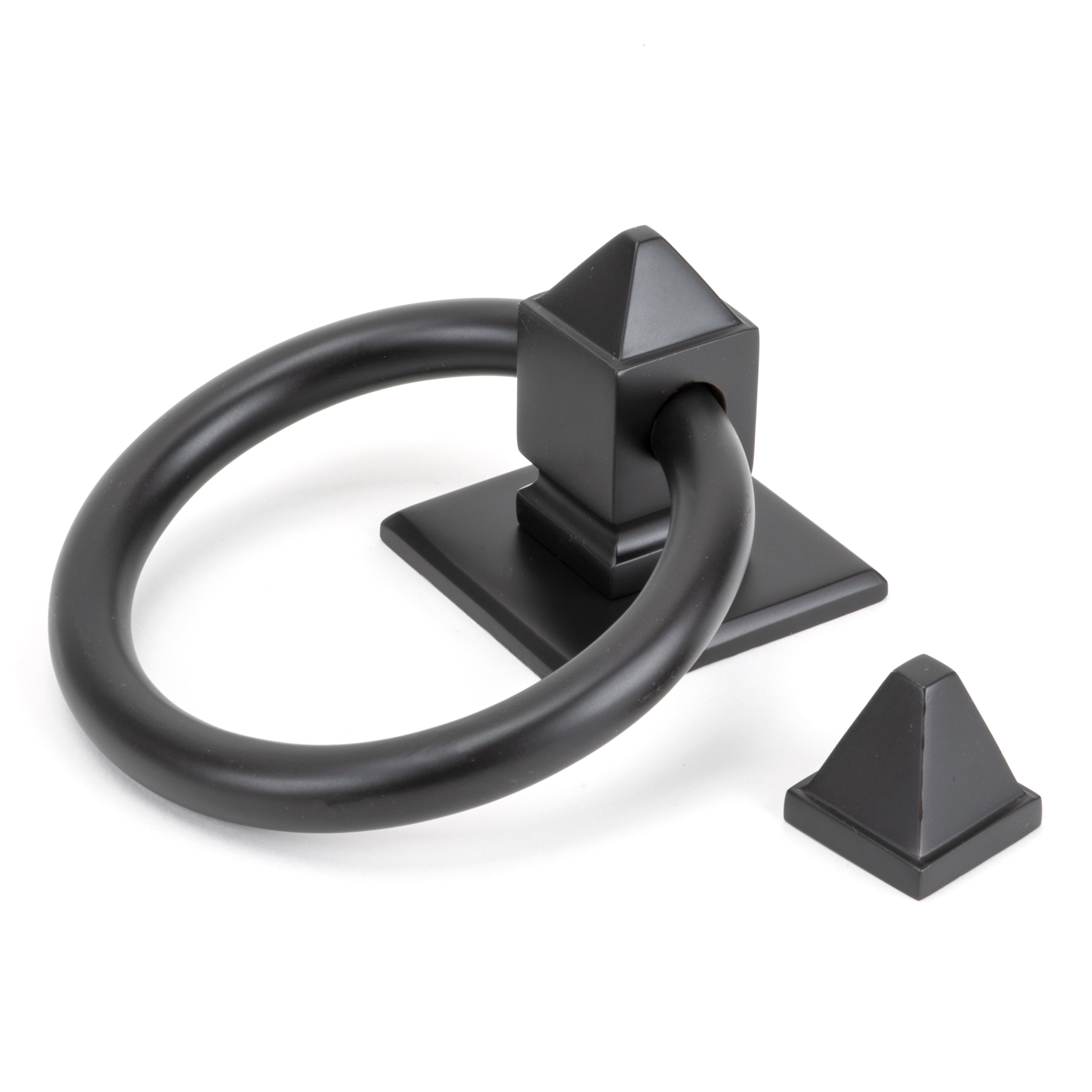 Aged Bronze Ring Door Knocker | From The Anvil-Bolt-Through Door Knockers-Yester Home