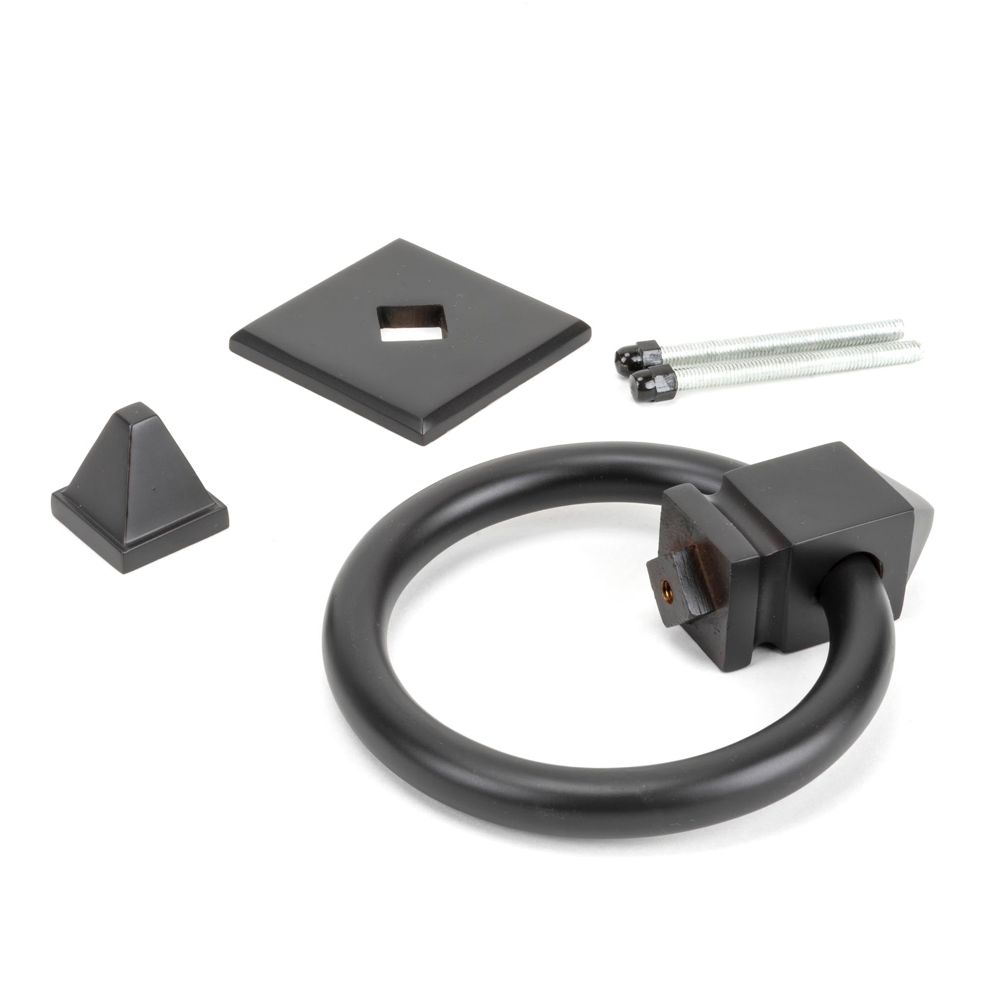 Aged Bronze Ring Door Knocker | From The Anvil - Bolt-Through Door Knockers - From The Anvil - Yester Home