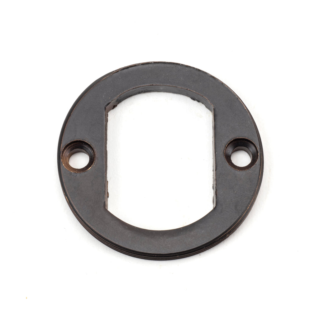 Aged Bronze Round Escutcheon (Plain) | From The Anvil-Escutcheons-Yester Home