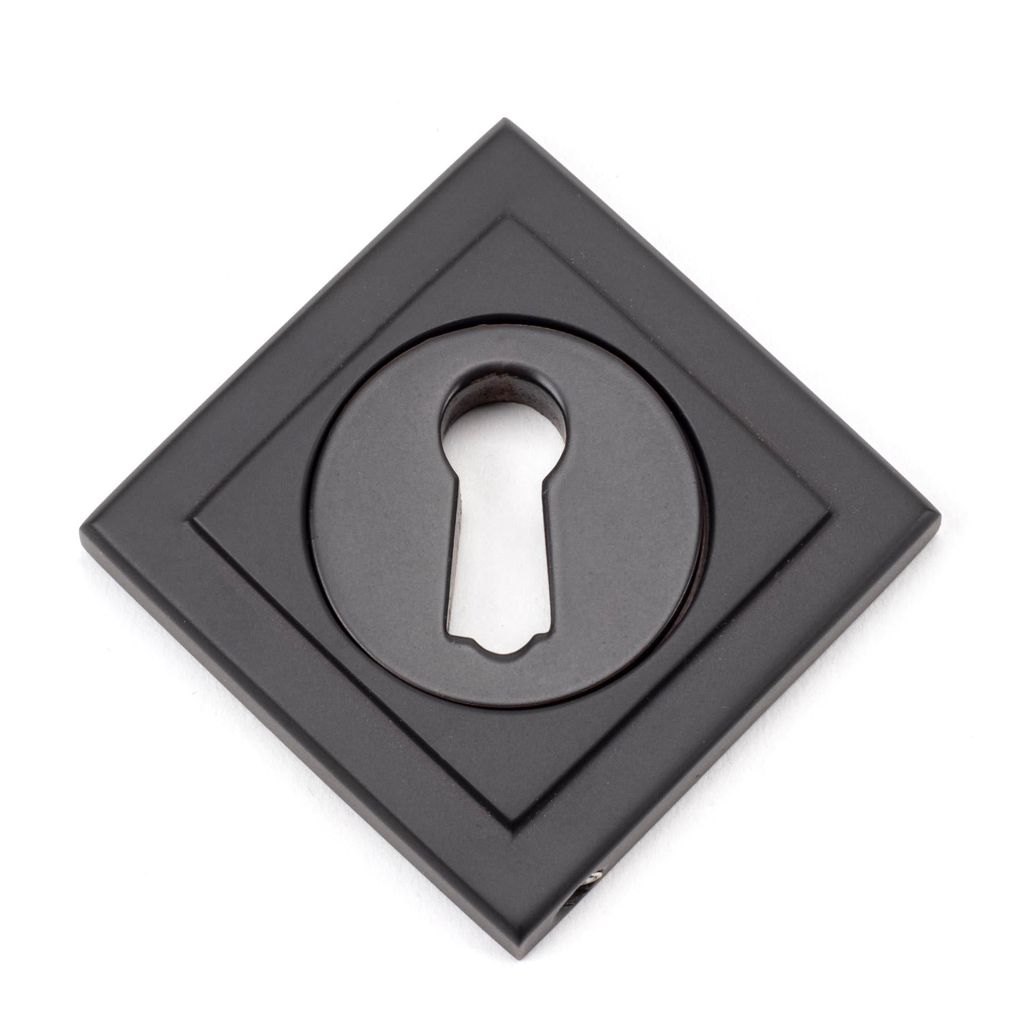 Aged Bronze Round Escutcheon (Square) | From The Anvil - Escutcheons - From The Anvil - Yester Home