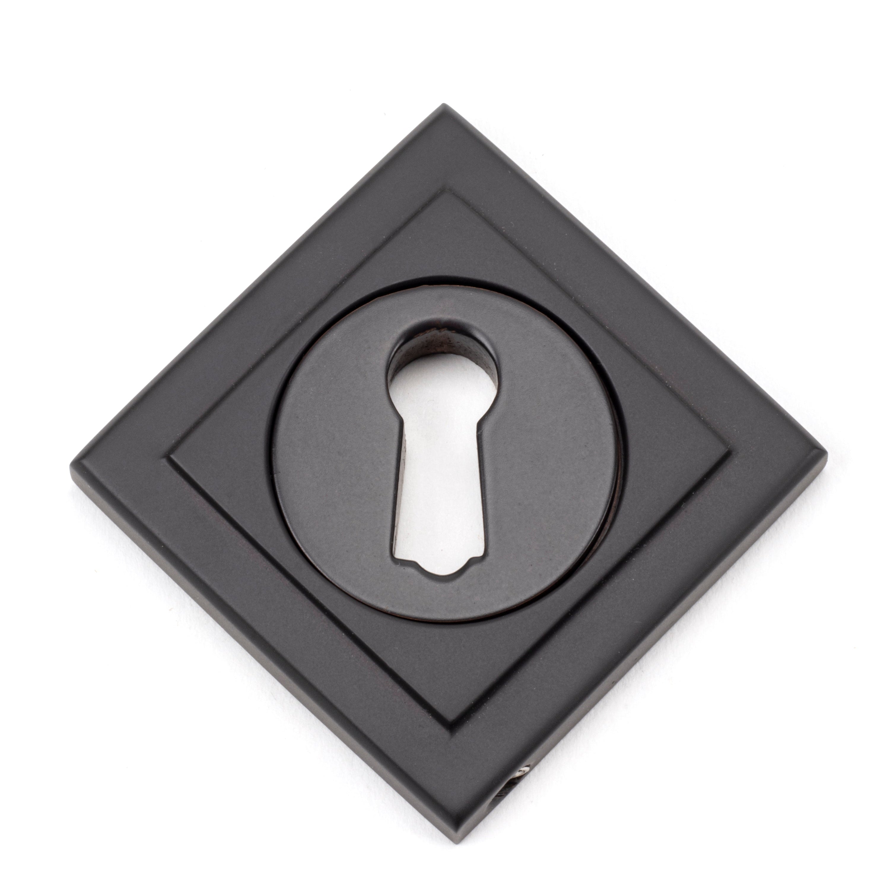 Aged Bronze Round Escutcheon (Square) | From The Anvil-Escutcheons-Yester Home