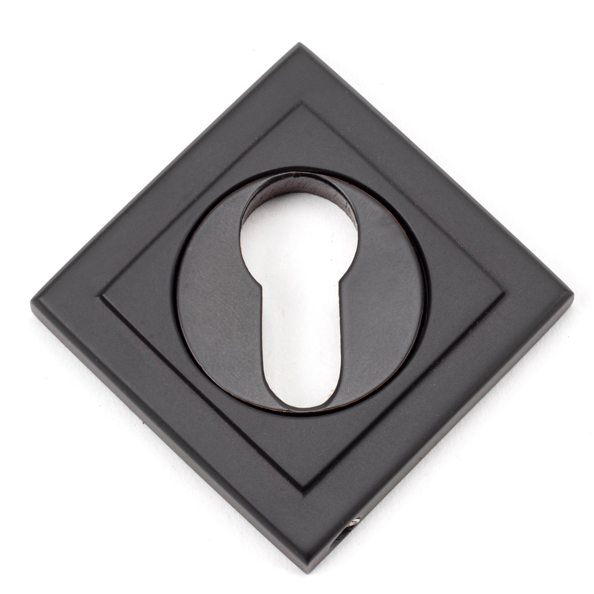 Aged Bronze Round Euro Escutcheon (Square) | From The Anvil - Euro Escutcheons - From The Anvil - Yester Home