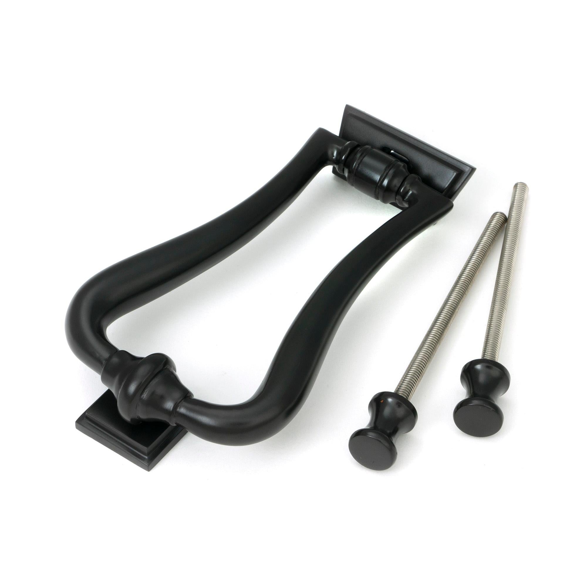 Aged Bronze Slimline Art Deco Door Knocker | From The Anvil - Bolt-Through Door Knockers - From The Anvil - Yester Home