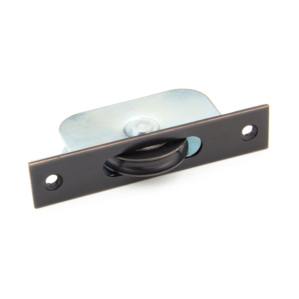 Aged Bronze Square Ended Sash Pulley 75kg | From The Anvil-Sash Pulleys-Yester Home