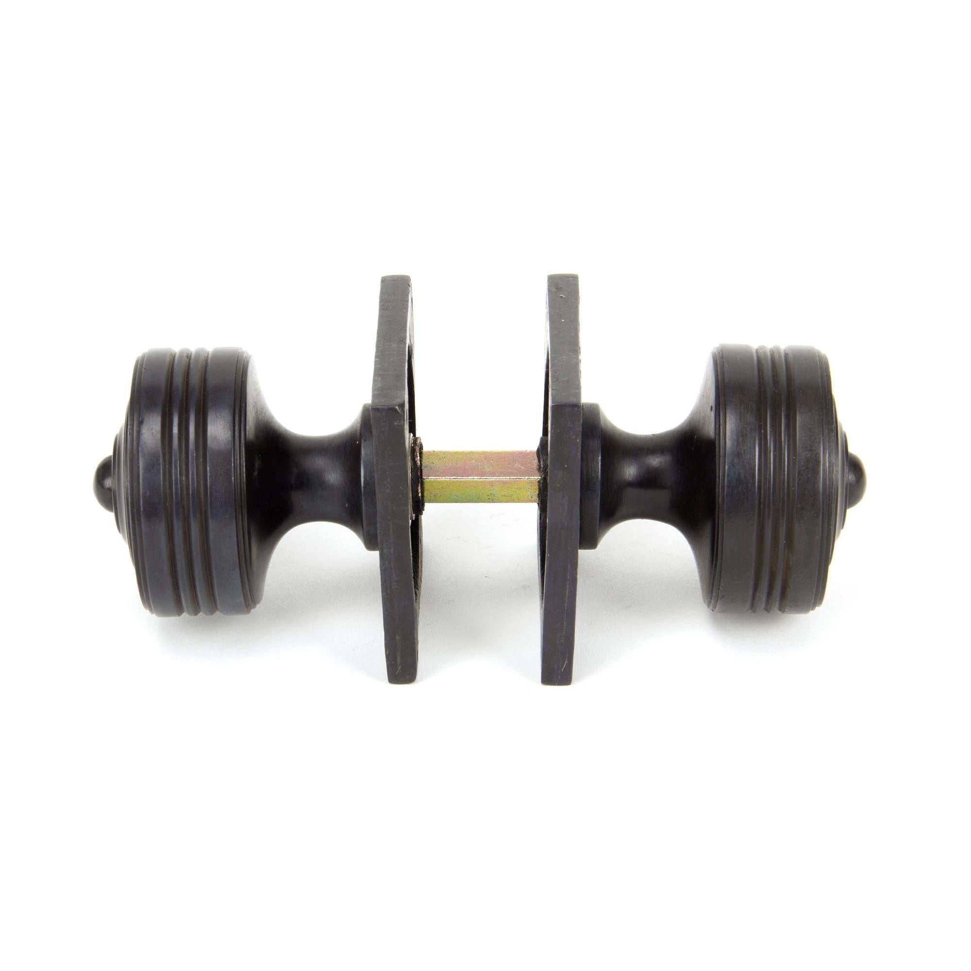 Aged Bronze Tewkesbury Square Mortice Knob Set | From The Anvil - Mortice Knobs - From The Anvil - Yester Home