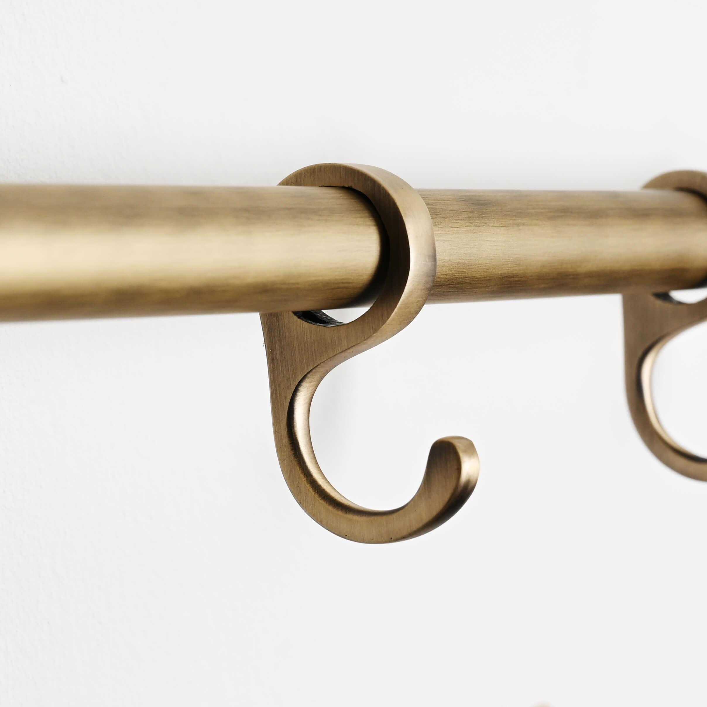 Aged Brushed Brass Hanging Rail - Hook Rails - Yester Home - Yester Home