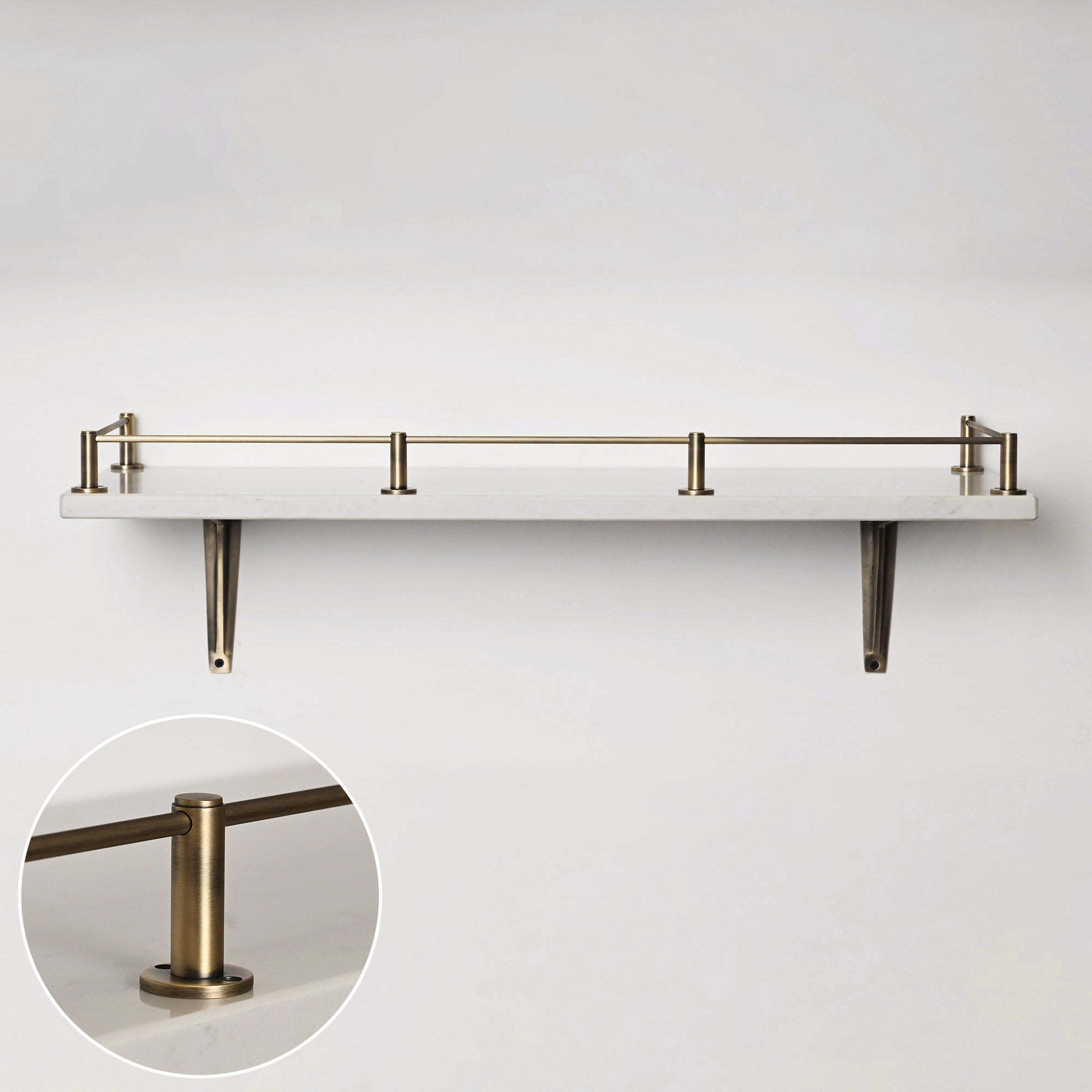 Round Bar Gallery Shelf Rail | Aged Brass - Gallery Rails - Yester Home - Yester Home