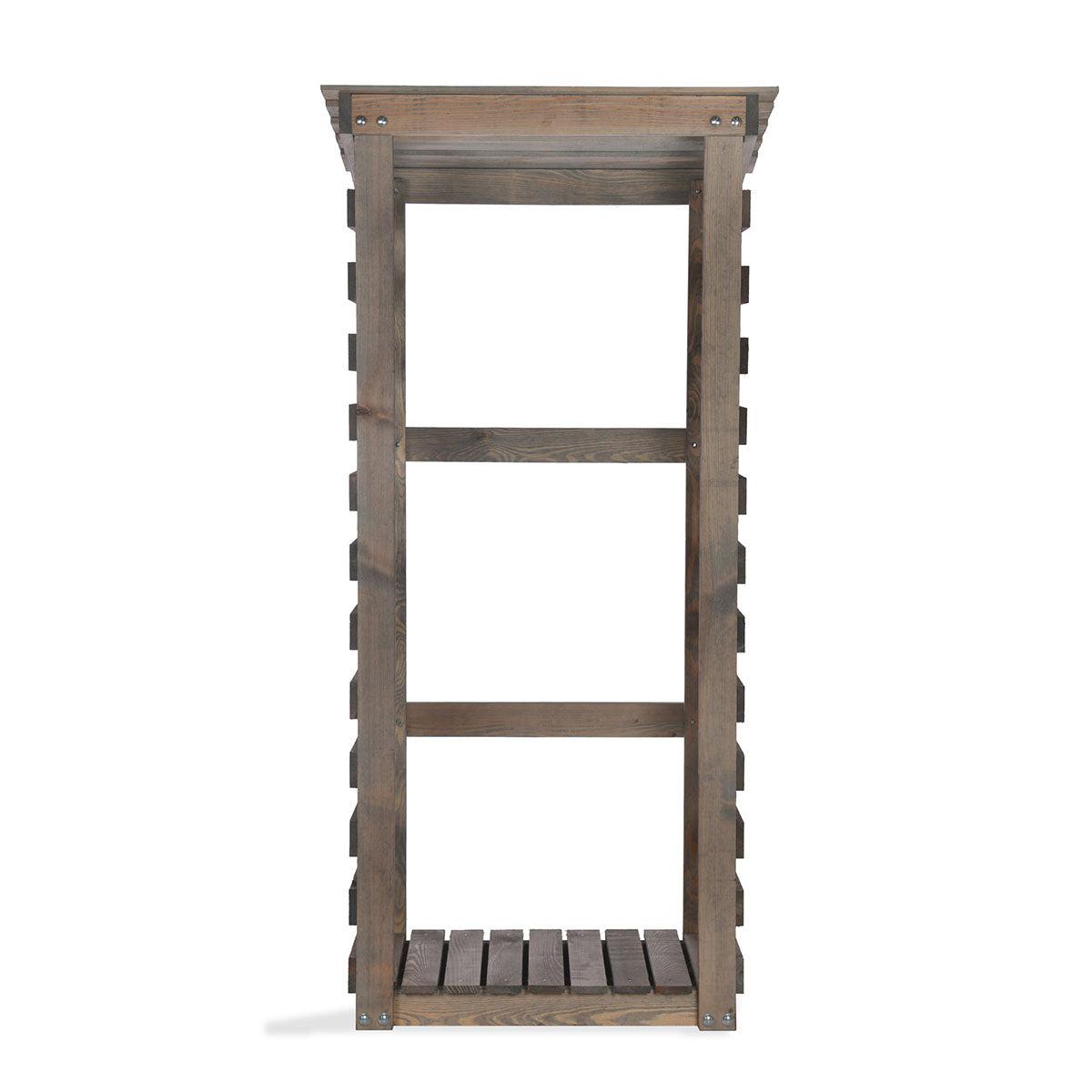 Aldsworth City Wooden Log Store - Narrow-Log Storage & Baskets-Yester Home