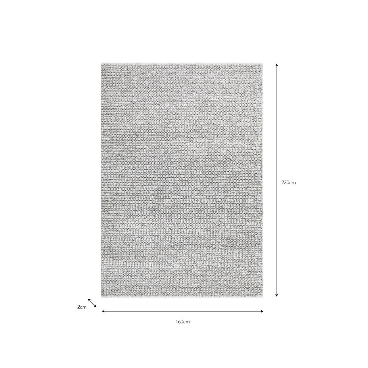 Ampney Rug 160x230cm Natural | Wool - Rugs & Runners - Garden Trading - Yester Home