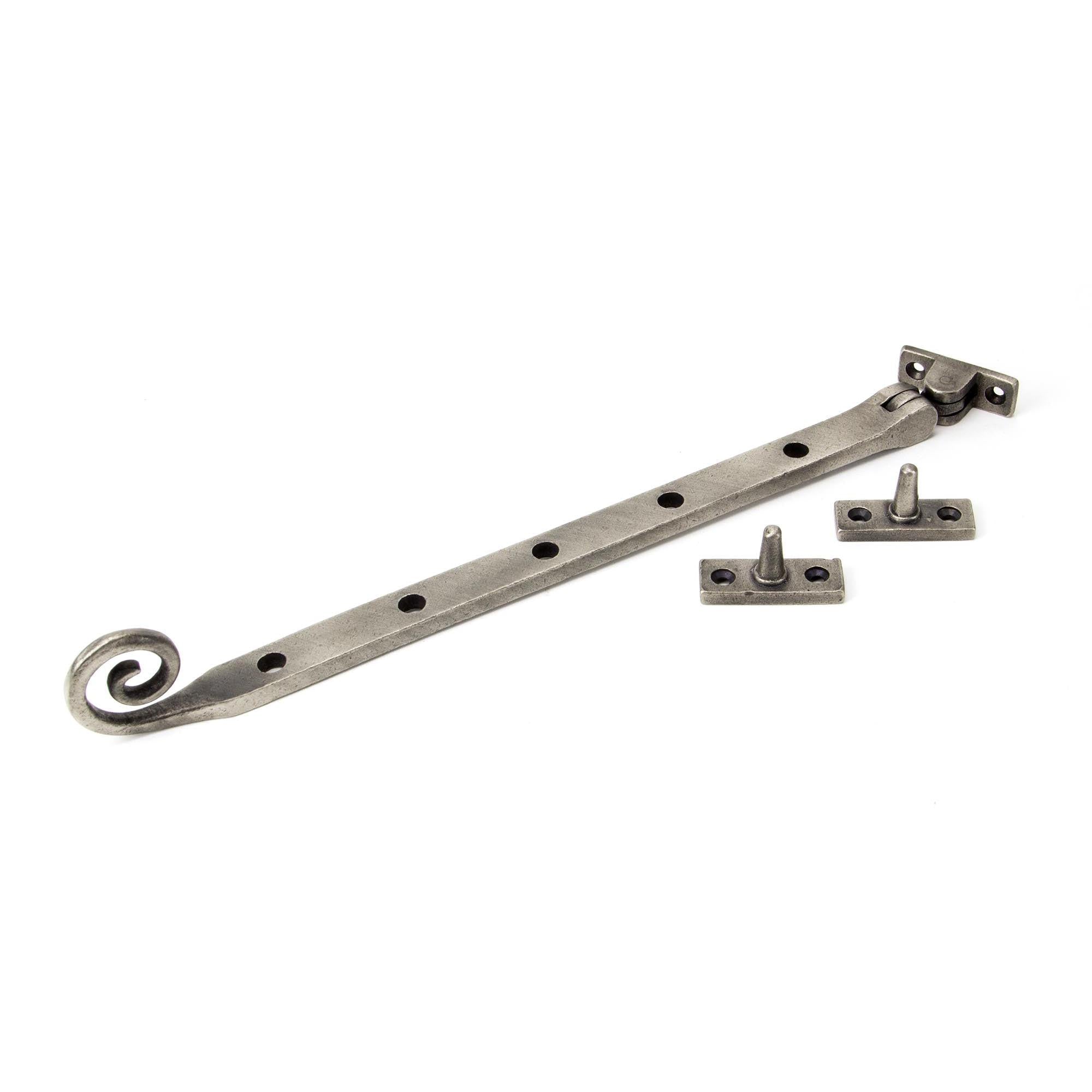 Antique Pewter 12" Monkeytail Stay | From The Anvil - Stays - From The Anvil - Yester Home