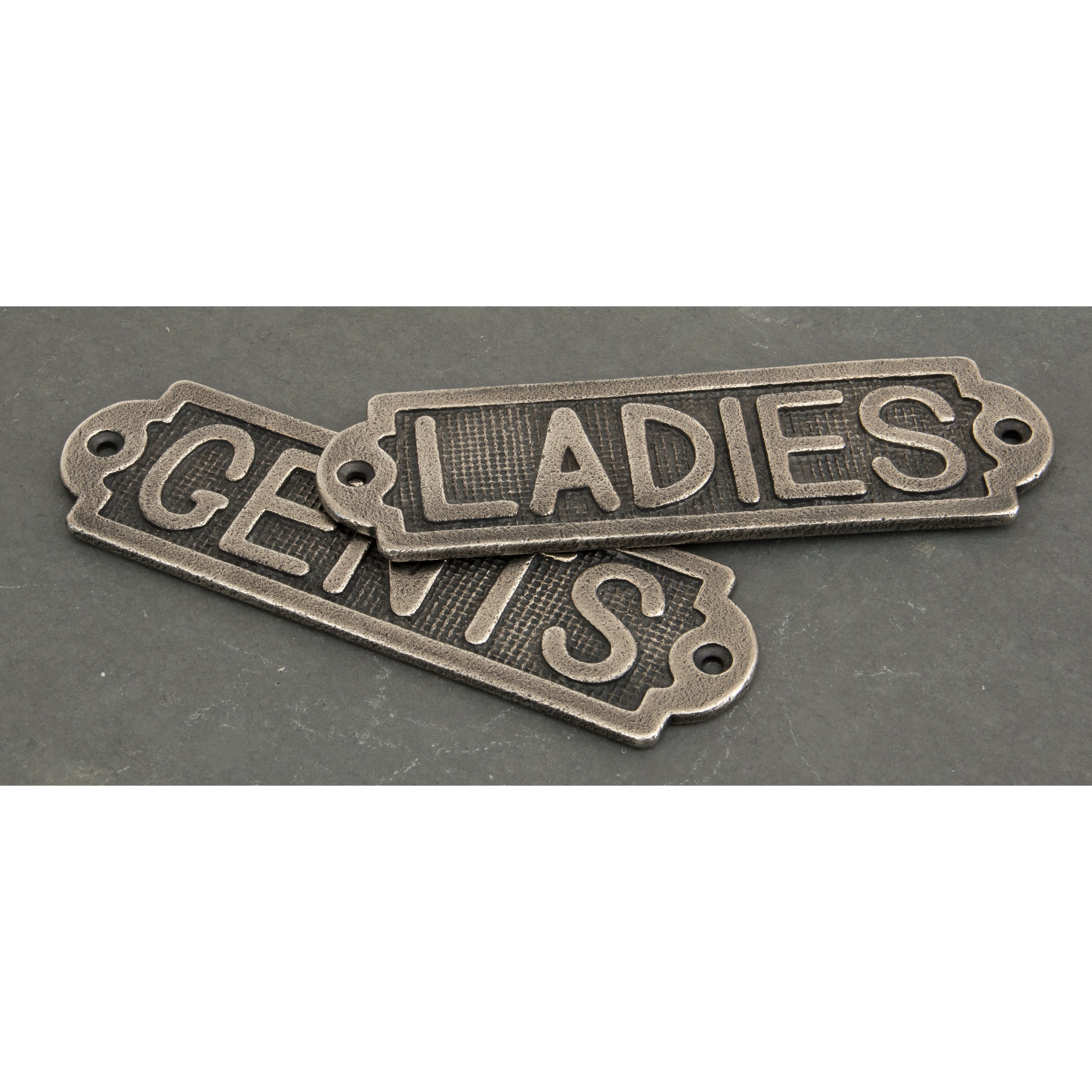 Antique Pewter Gents Sign | From The Anvil-Signs-Yester Home