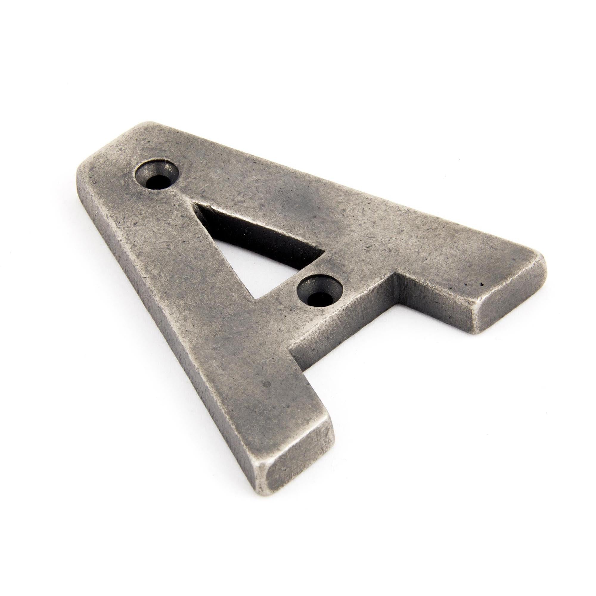 Antique Pewter Letter A | From The Anvil - Letters - From The Anvil - Yester Home