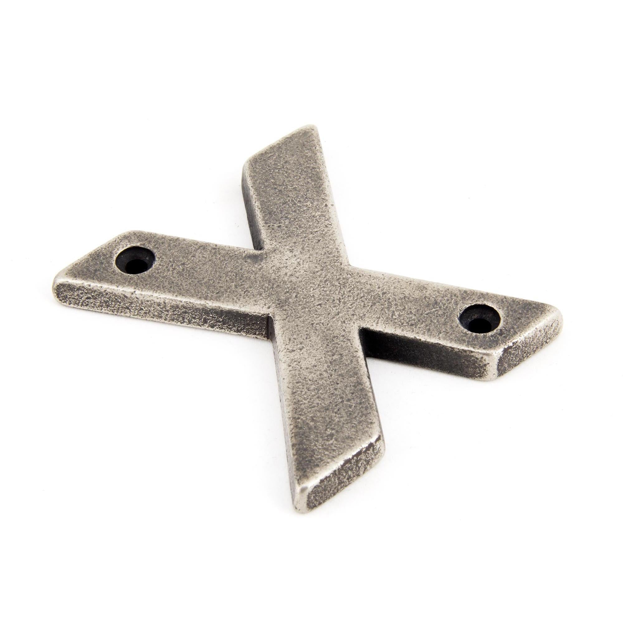 Antique Pewter Letter X | From The Anvil - Letters - From The Anvil - Yester Home
