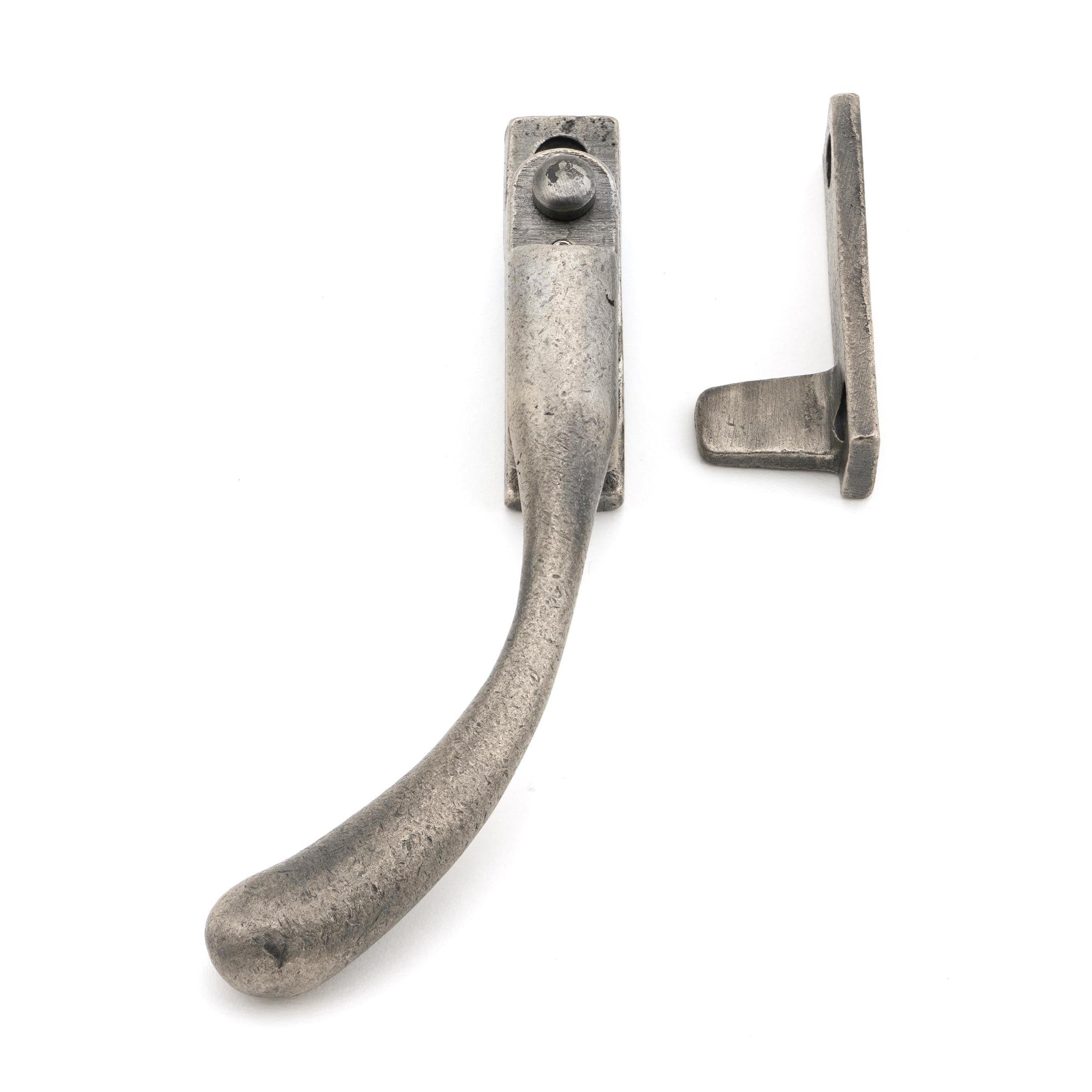 Antique Pewter Night-Vent Locking Peardrop Fastener - LH | From The Anvil - Night-Vent Fasteners - From The Anvil - Yester Home