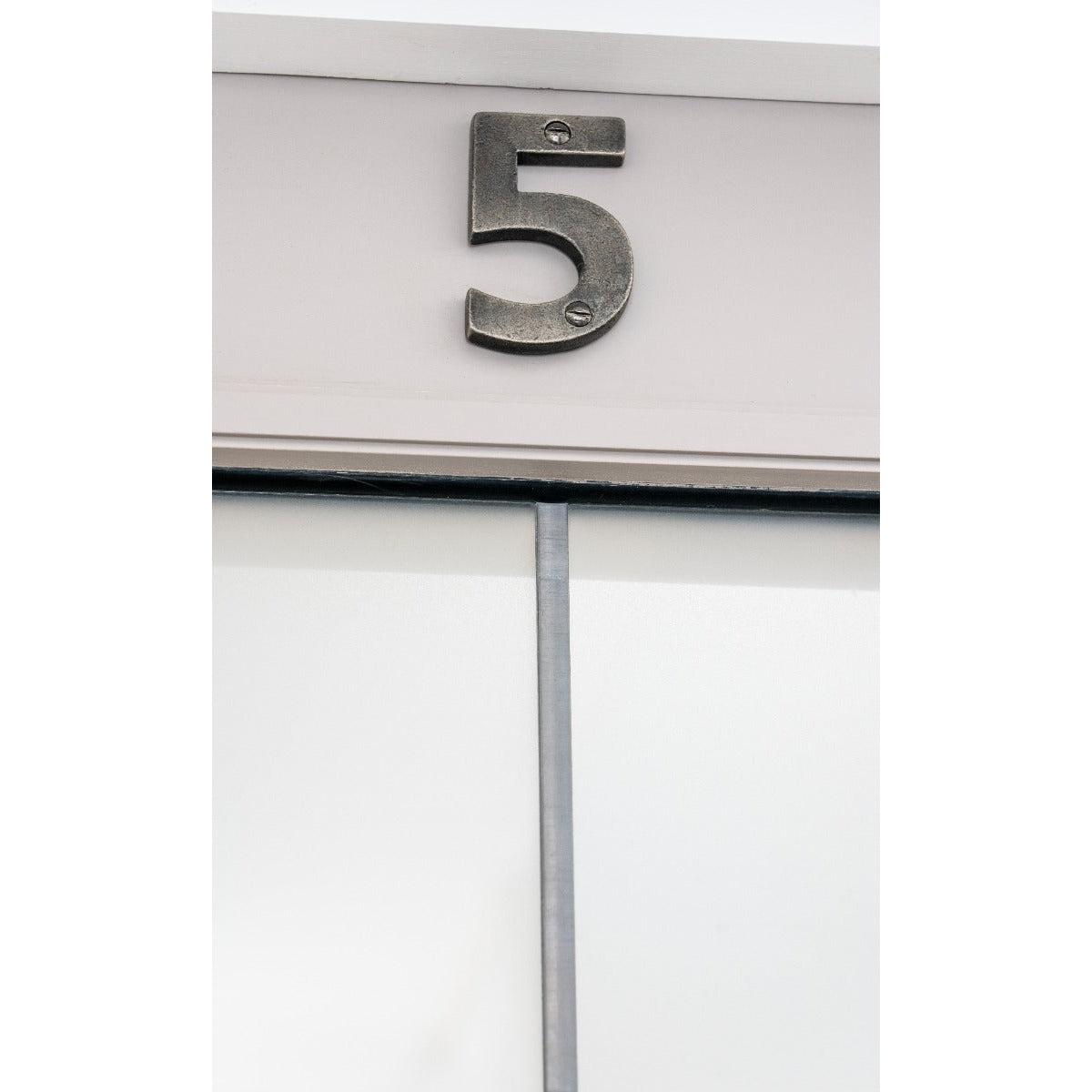 Antique Pewter Numeral 5 | From The Anvil-Numerals-Yester Home