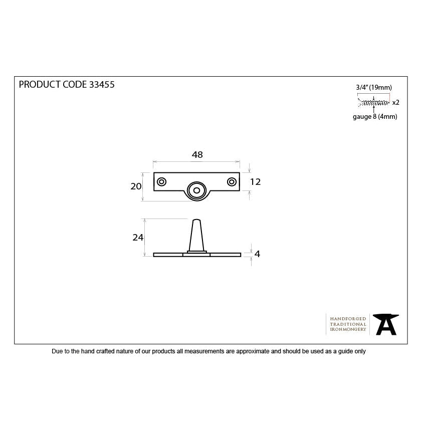 Antique Pewter Offset Stay Pin | From The Anvil-Stay Pins-Yester Home