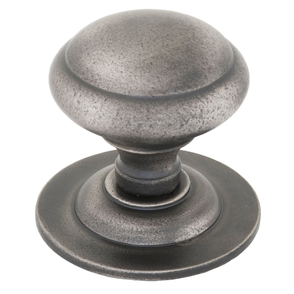 Antique Pewter Round Centre Door Knob | From The Anvil-Centre Door Knobs-Yester Home