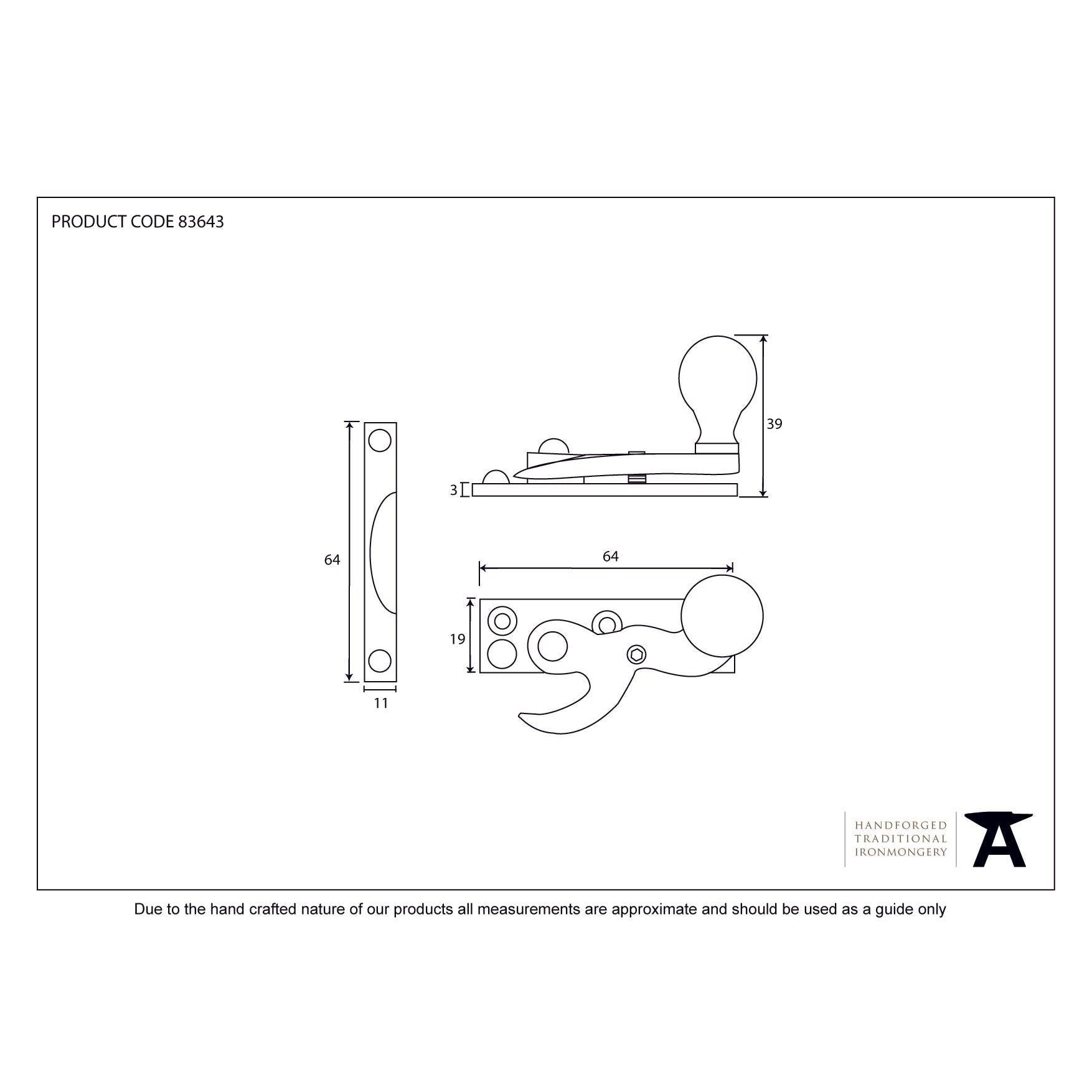 Antique Pewter Sash Hook Fastener | From The Anvil-Sash Hook Fasteners-Yester Home