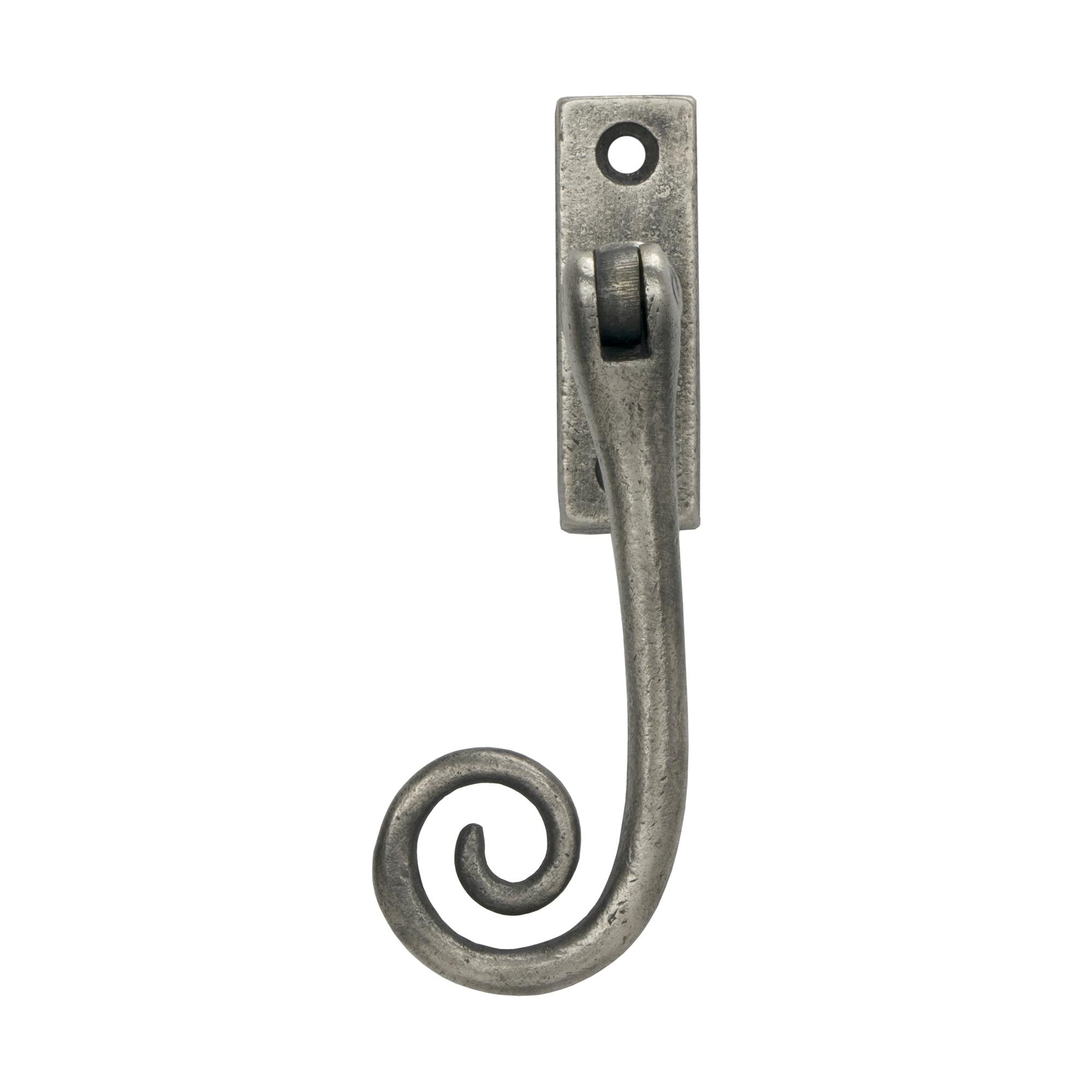 Antique Pewter Slim Monkeytail Espag - LH | From The Anvil - Espag. Fasteners - From The Anvil - Yester Home