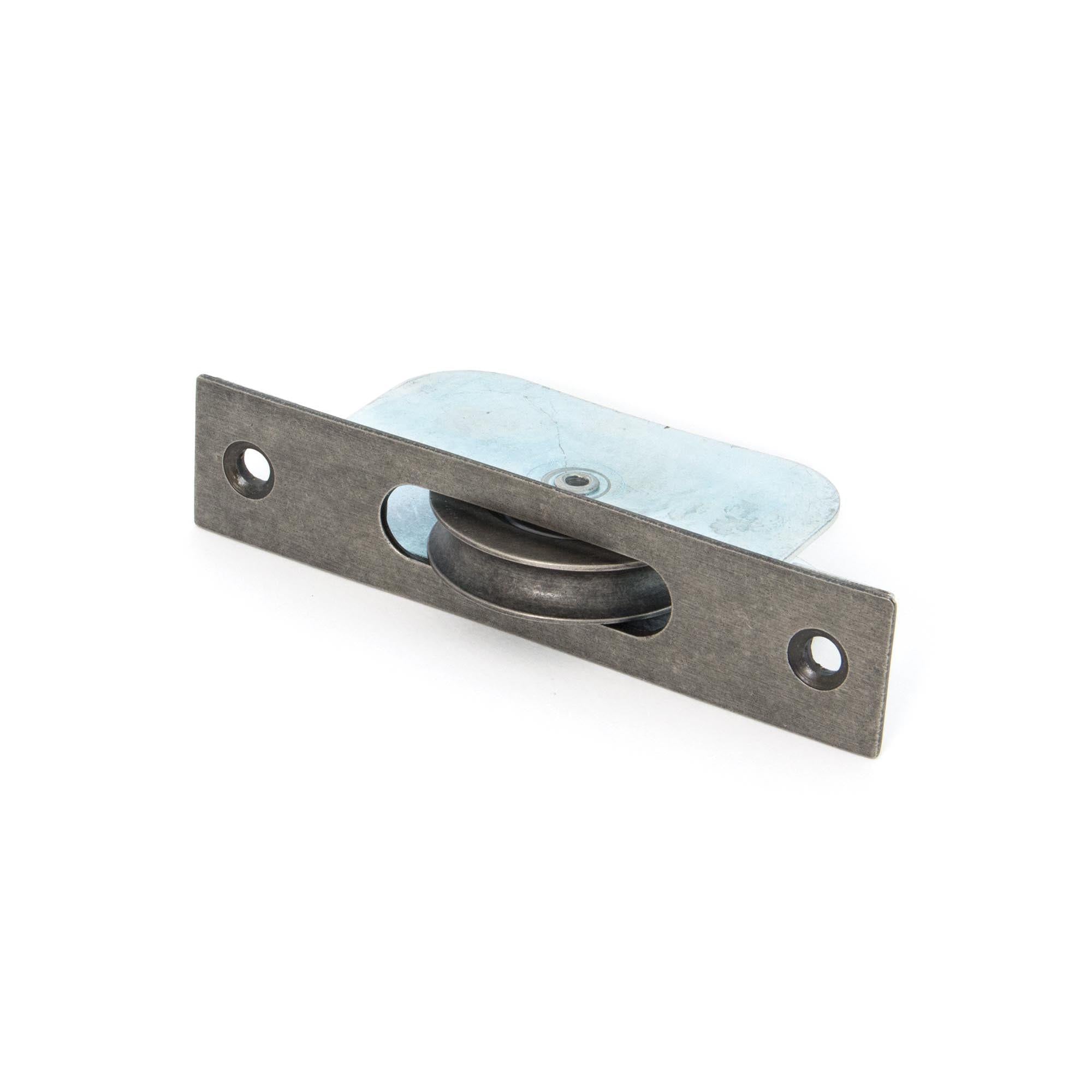 Antique Pewter Square Ended Sash Pulley 75kg | From The Anvil - Sash Pulleys - From The Anvil - Yester Home