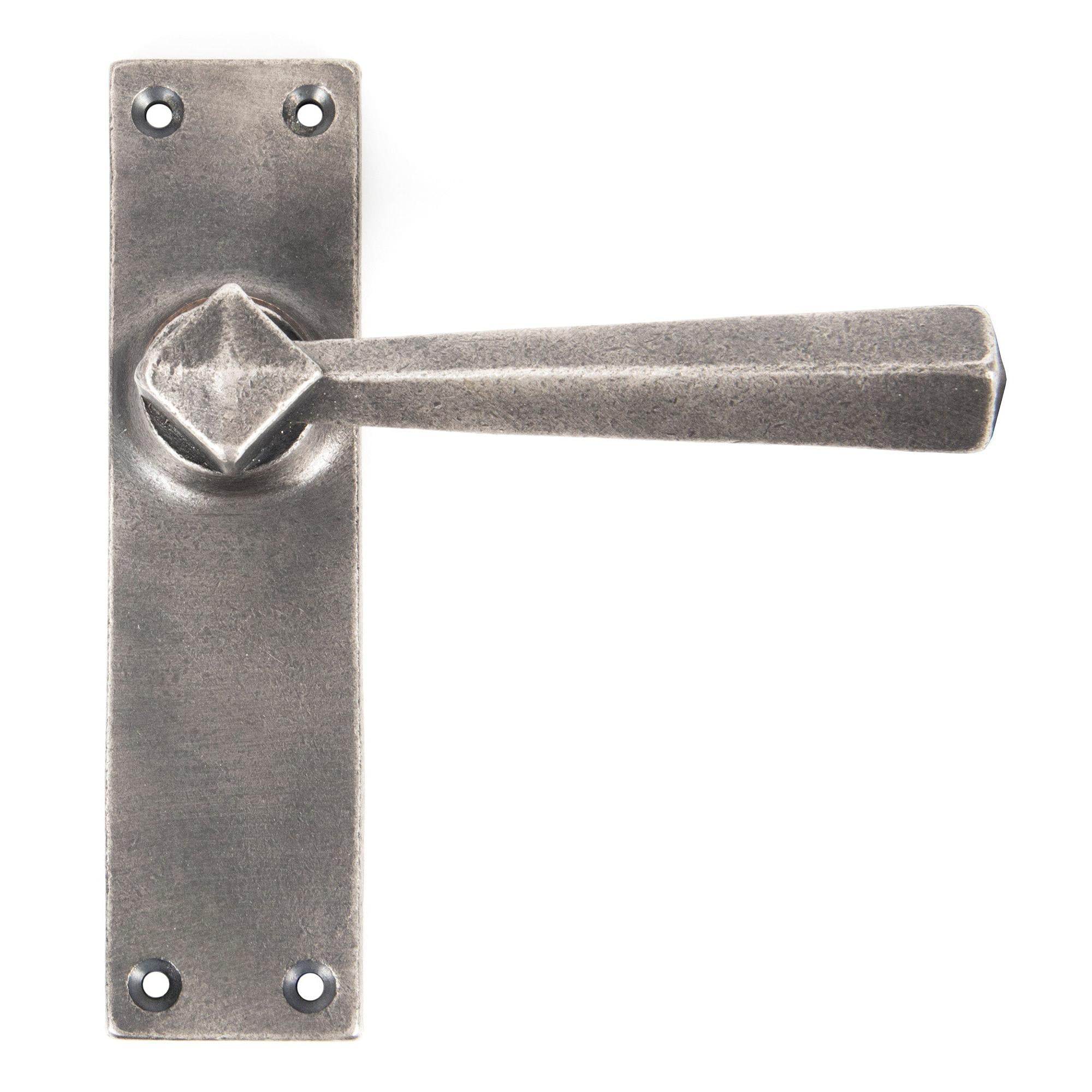 Antique Pewter Straight Lever Latch Set | From The Anvil - Lever Latch - From The Anvil - Yester Home