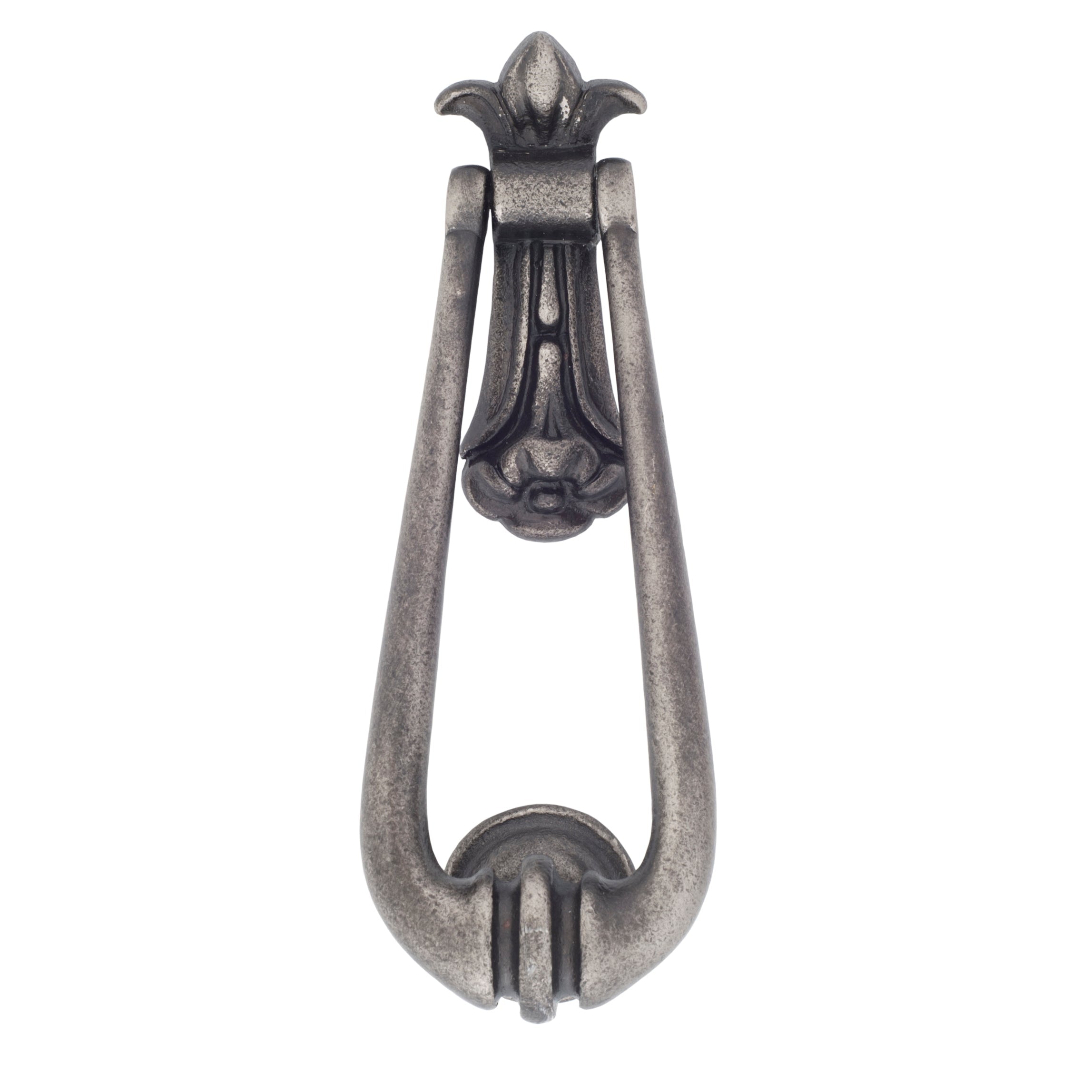 Antique Pewter Victorian Loop Door Knocker | From The Anvil-Bolt-Through Door Knockers-Yester Home