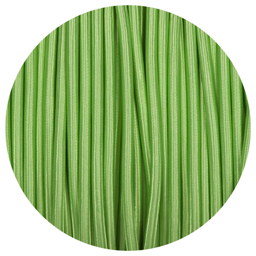 Apple Green Round Fabric Braided Cable-Fabric Cable-Yester Home