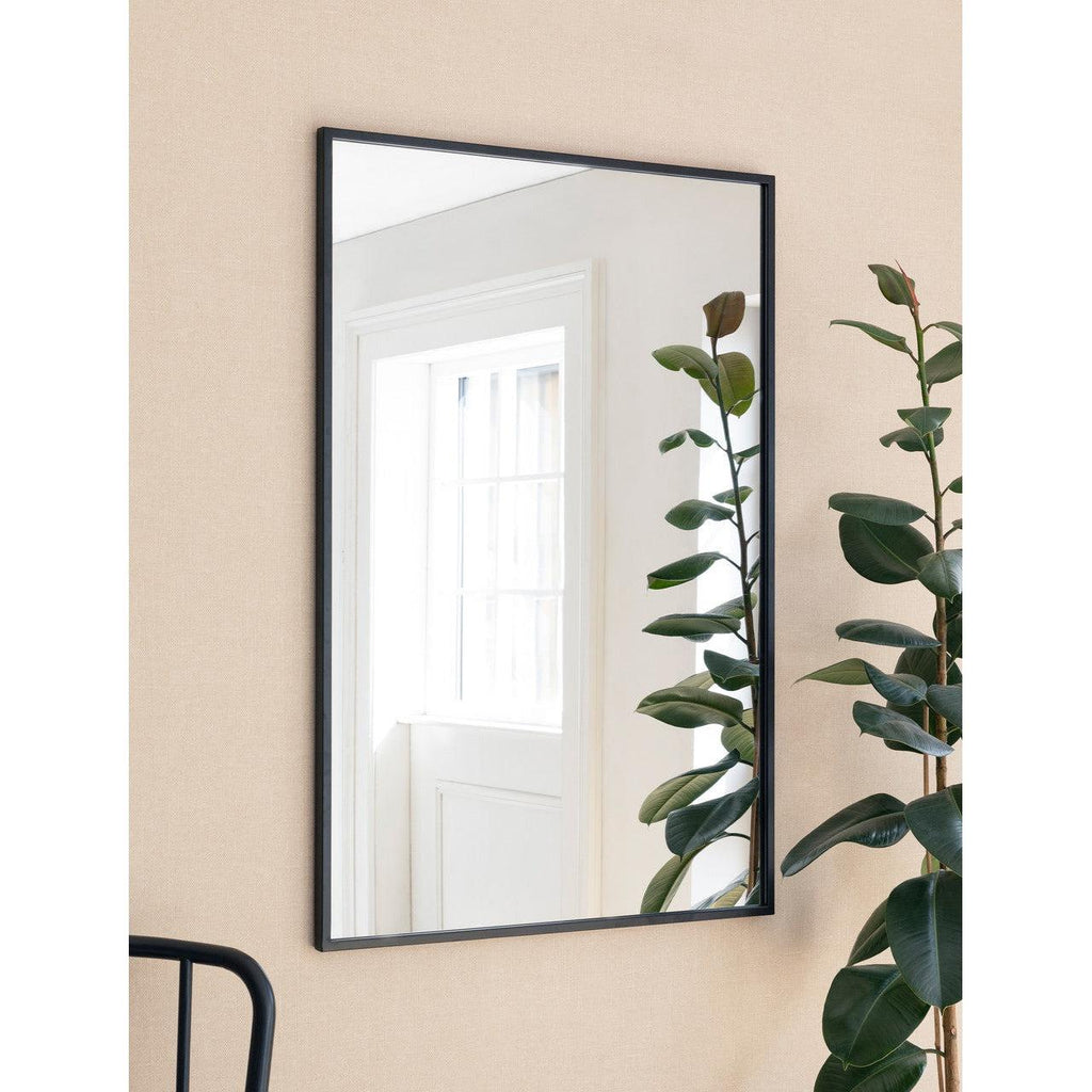 Avening Rectangular Wall Mirror 120x80cm in Black - Iron-Mirrors-Yester Home