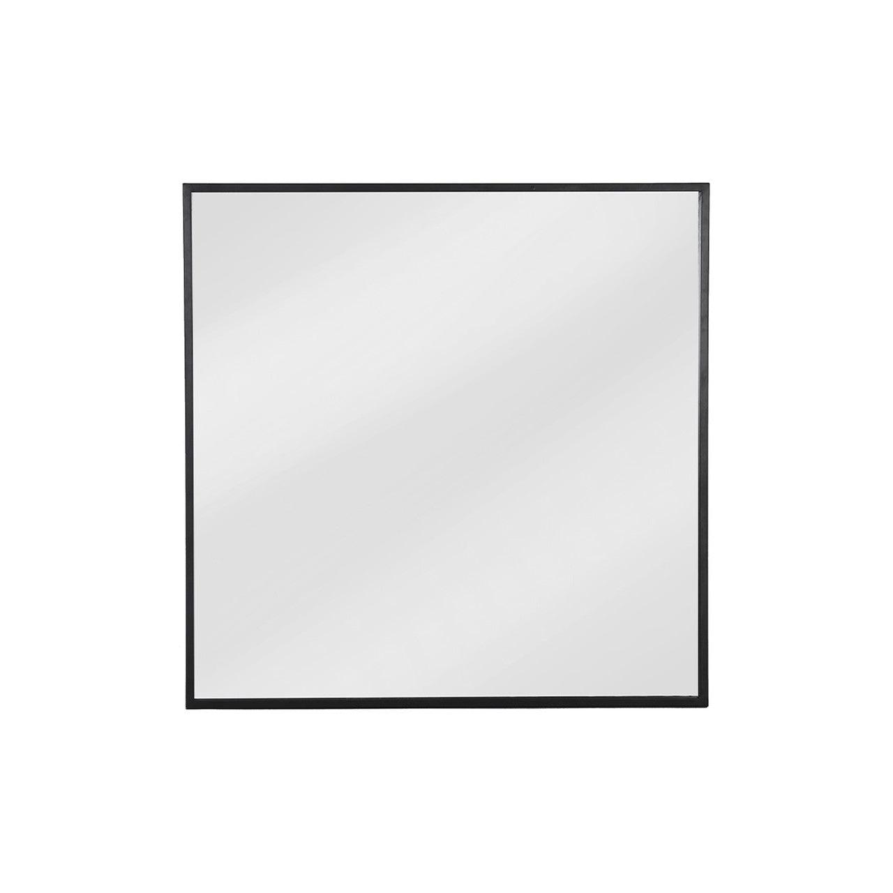 Avening Square Wall Mirror 90x90cm in Black - Iron-Mirrors-Yester Home
