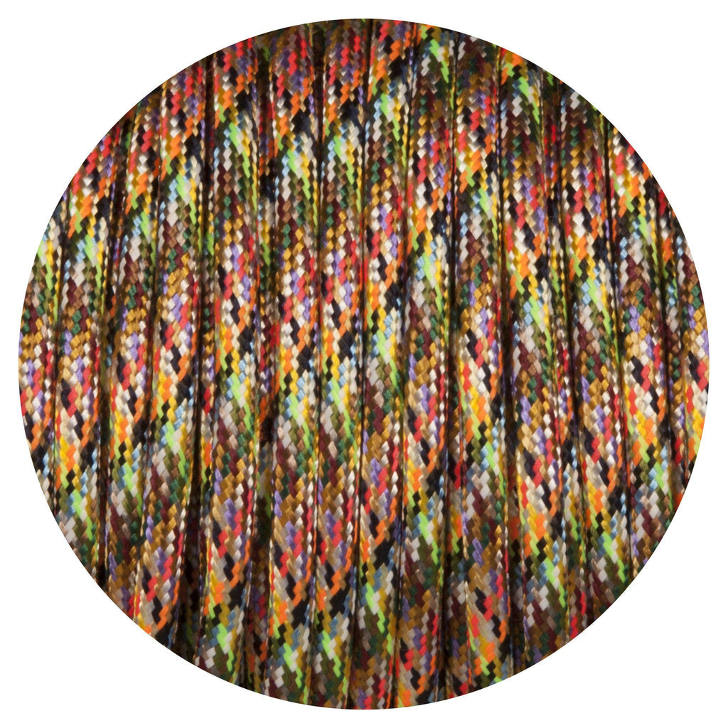 Aztec Harlequin Round Fabric Braided Cable-Fabric Cable-Yester Home
