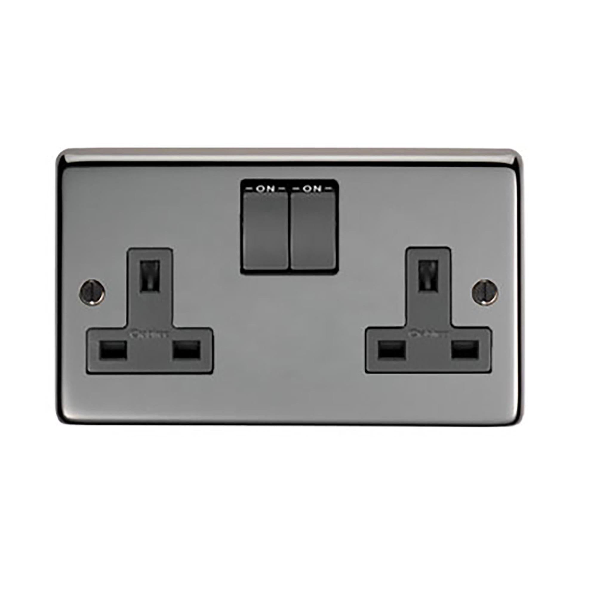 BN Double 13 Amp Switched Socket | From The Anvil - Electrical Switches & Sockets - From The Anvil - Yester Home