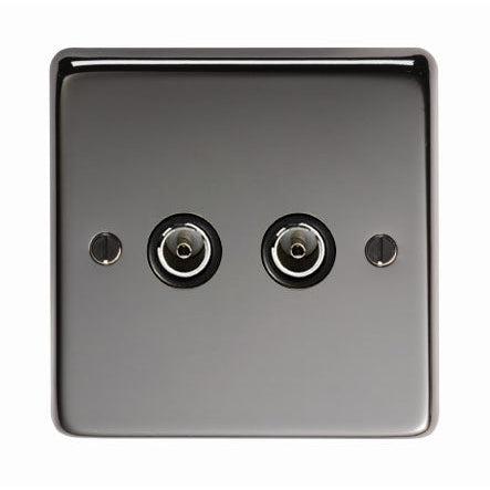 BN Double TV Socket | From The Anvil-Electrical Switches & Sockets-Yester Home