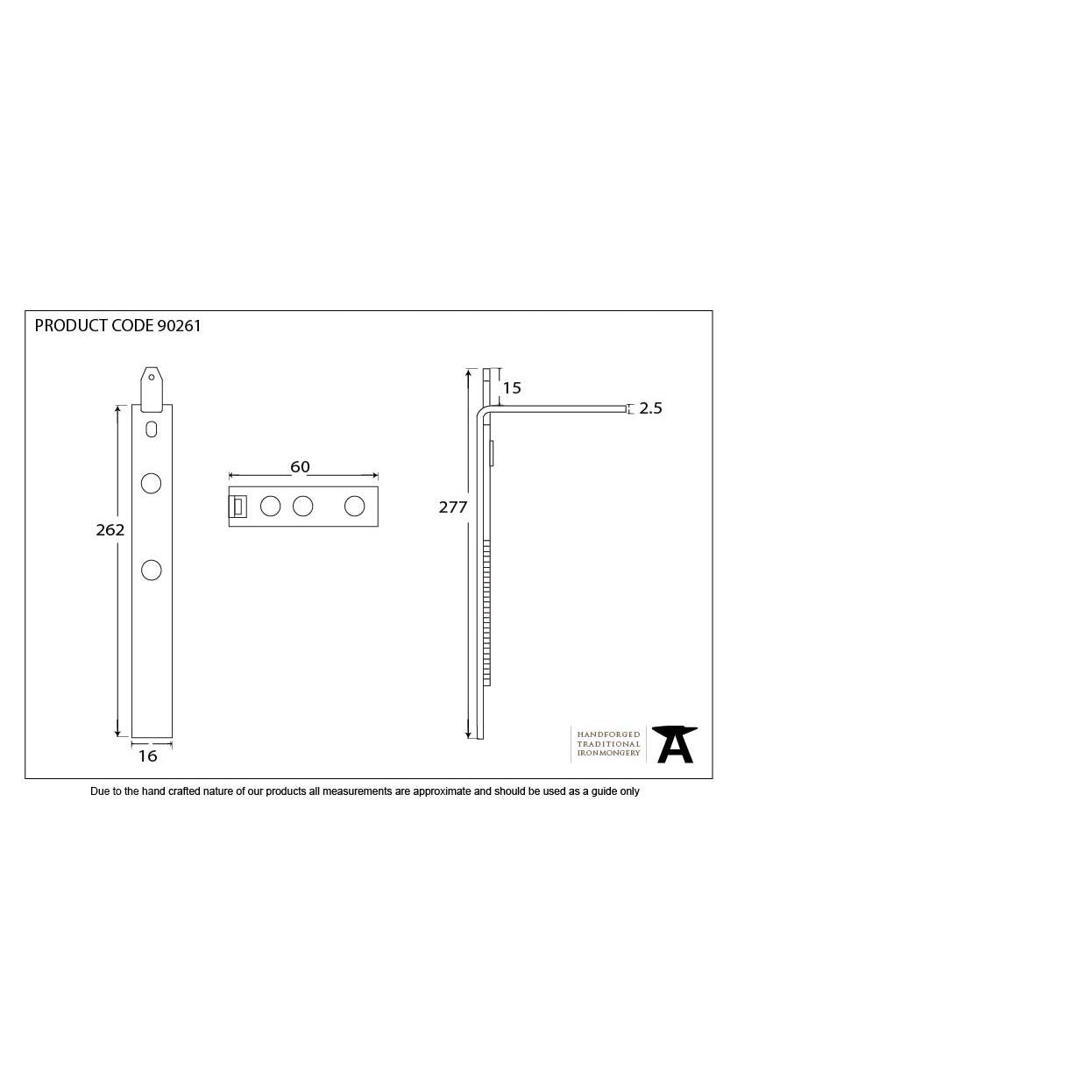 BZP Excal - 490-700mm Shootbolt Extension Rod | From The Anvil - Multi-Point Locks - From The Anvil - Yester Home